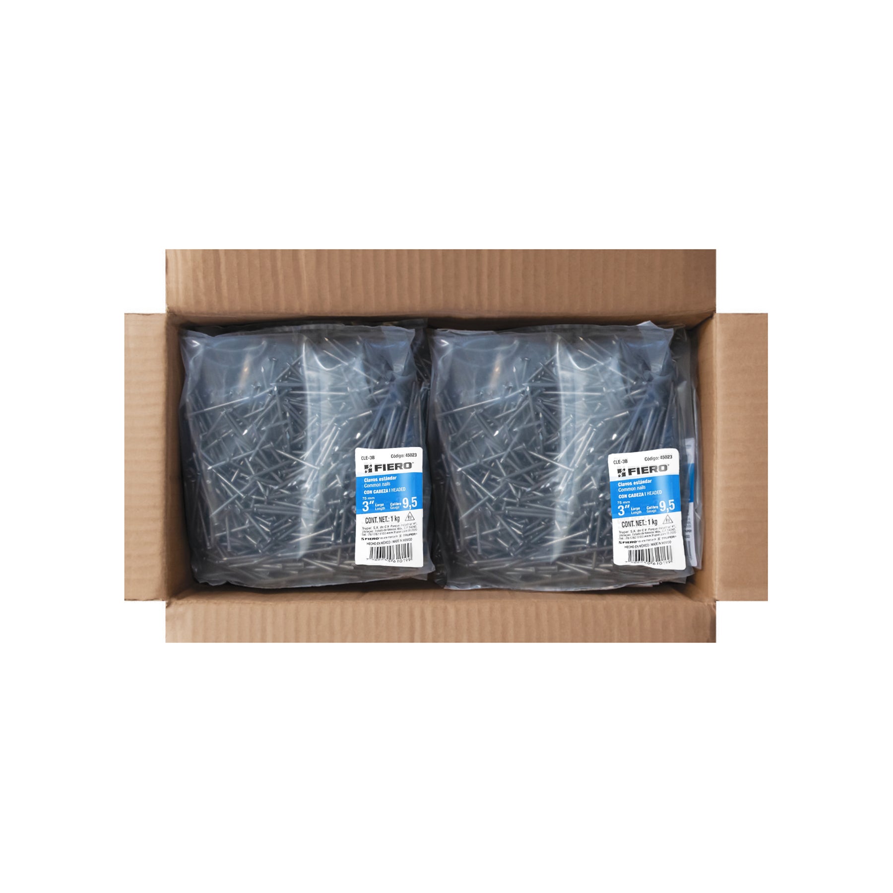 Clavo con Cabeza Standard 3" (Fiero Bolsa 1 Kg