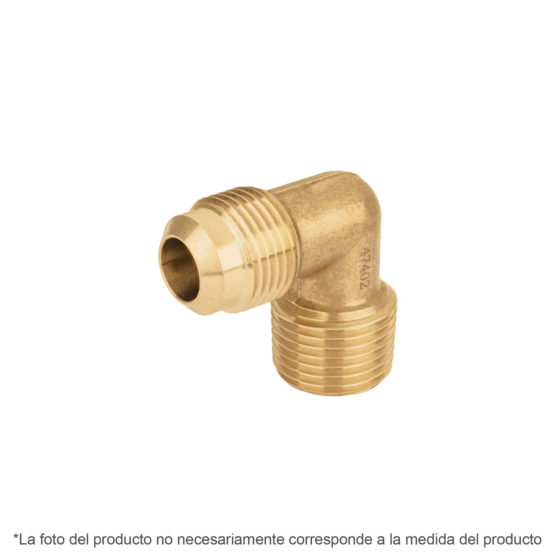 Codo Terminal para Gas 3/8" Flare x 1/2" NPT Foset