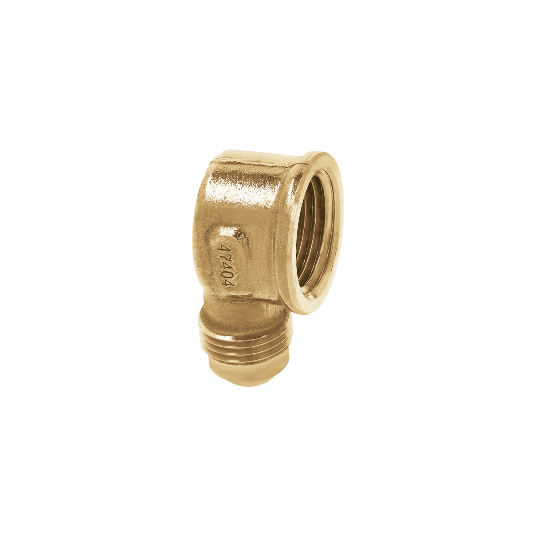 Codo Campana para Gas 3/8" Flare x 1/2" NPT (10 mm Flare x 13 mm NPT) Foset