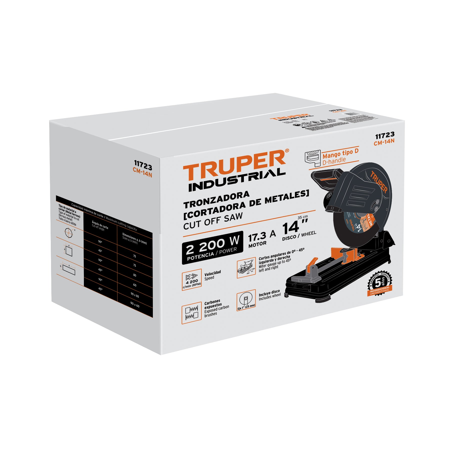 Cortadora de Metales 14" 2,200 Watts Truper Industrial