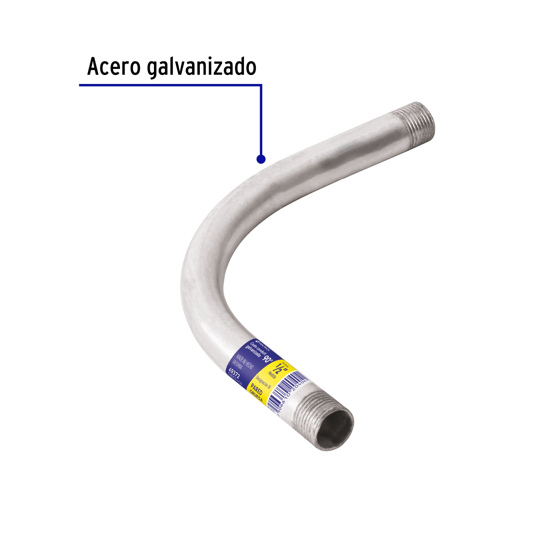 Curva Conduit Pared Gruesa 3/4" (19 mm) Volteck