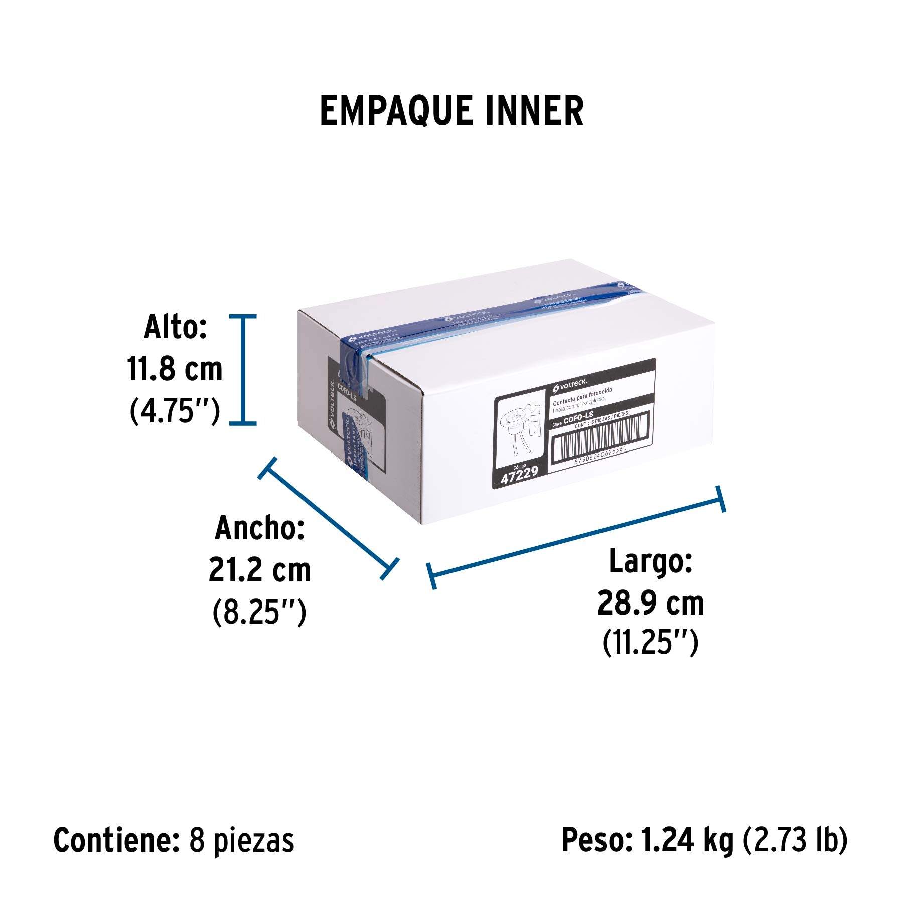 Contacto para Fotocelda Volteck Lait