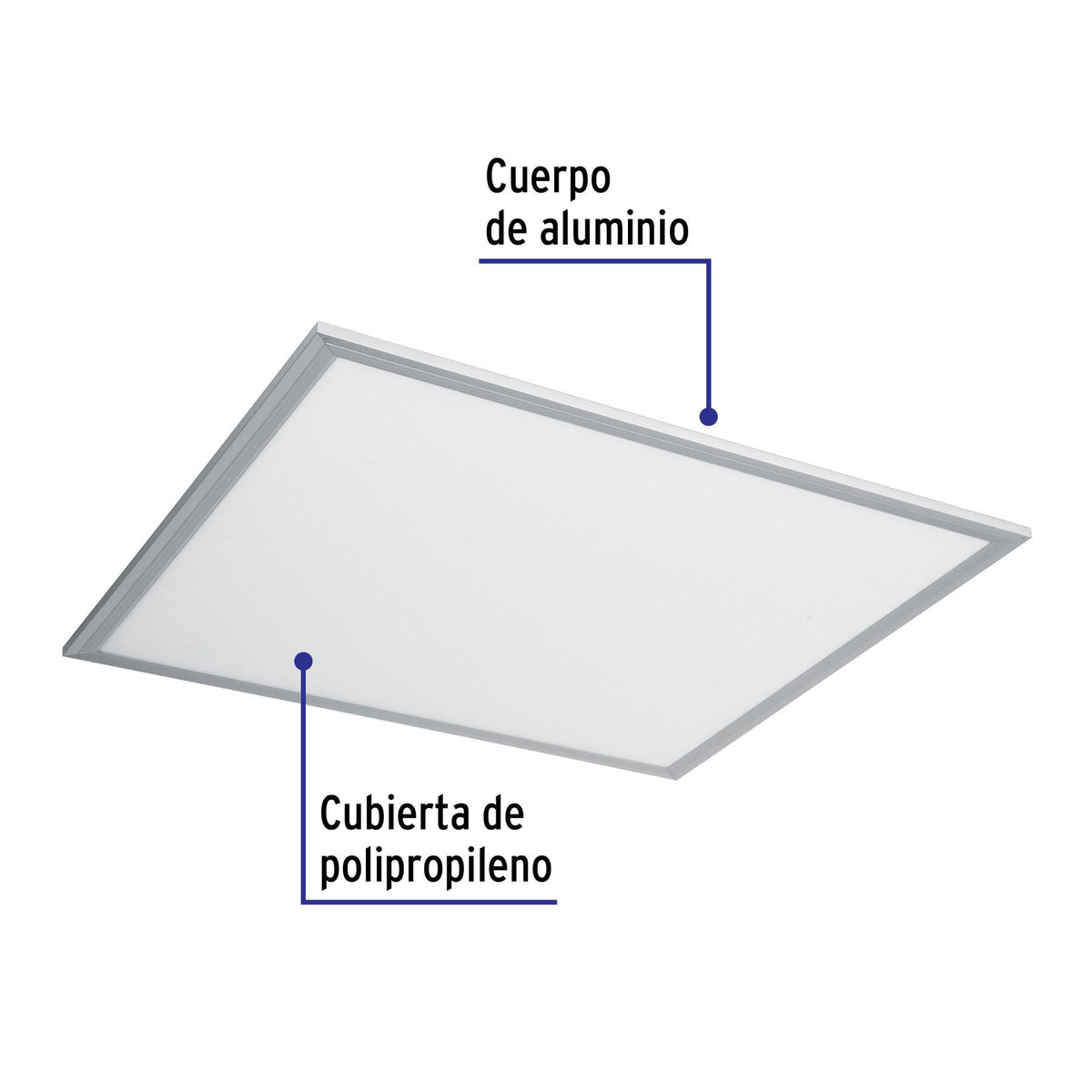 Panel LED 45 W 6,500 K 60 x 60 cm Empotrable/Colgante VOLTECK