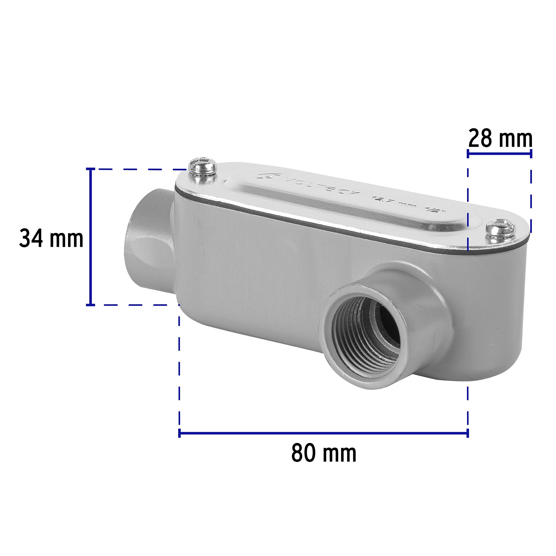 Condulet Tipo LL 1/2" (13 mm) Volteck