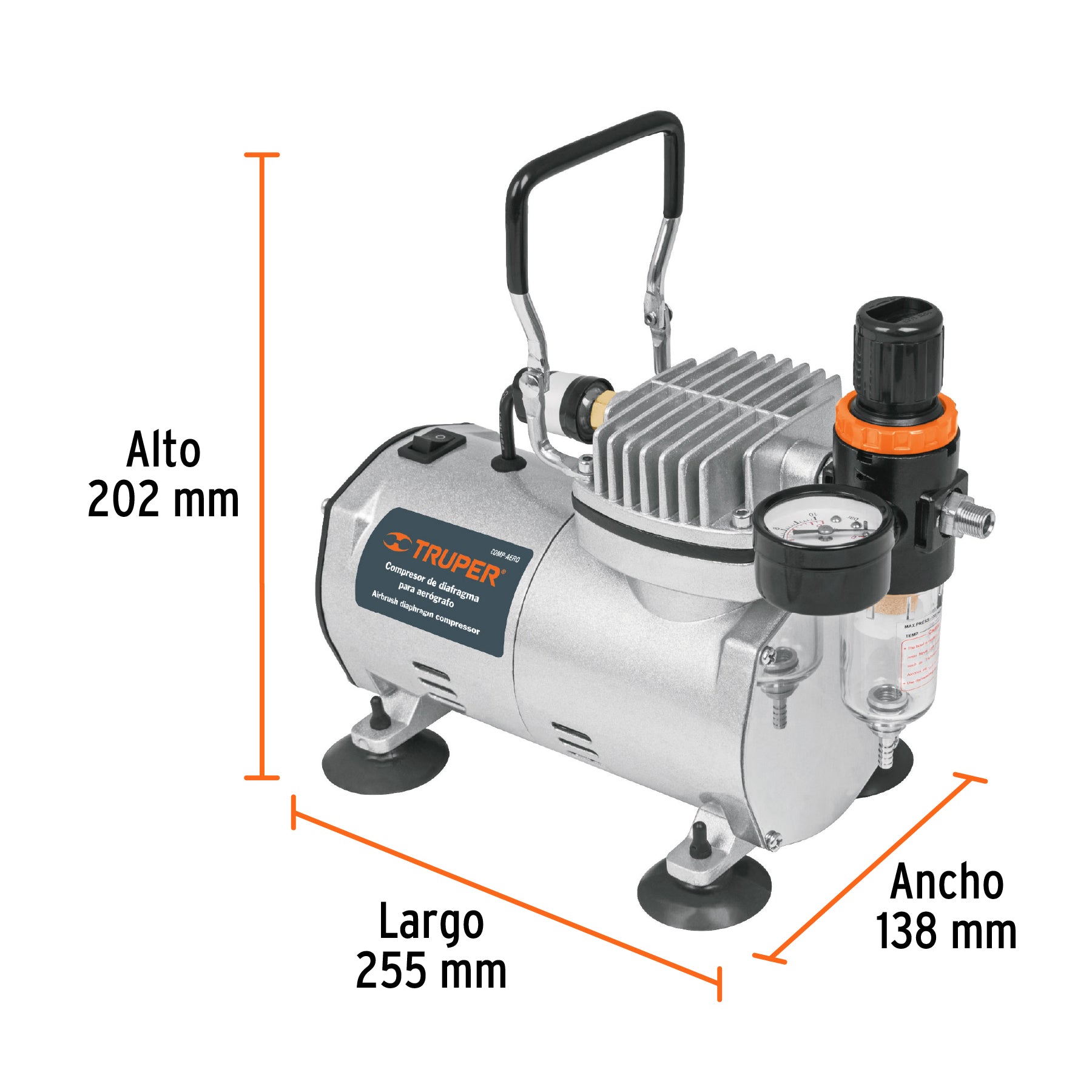 Compresor de Diafragma para Aerografo Truper