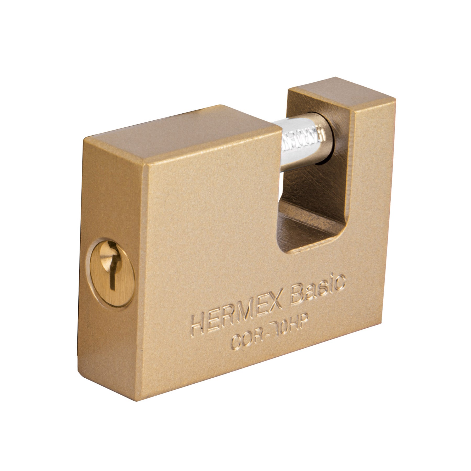 Candado para Cortina Cuerpo de Hierro Llave Tradicional Hermex Basic 70 mm