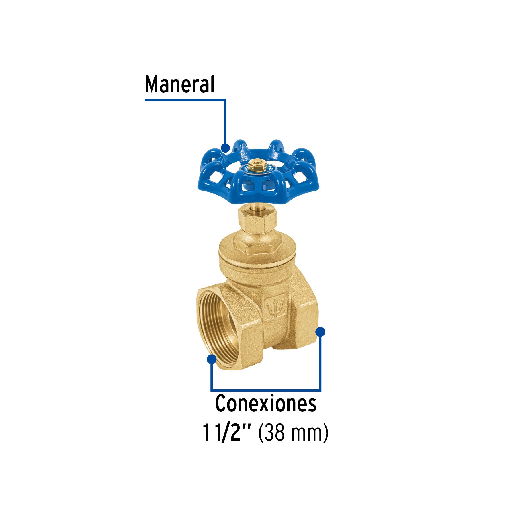Valvula Compuerta WOG 150 PSI Foset Roscable 1"1/2 (38 mm)