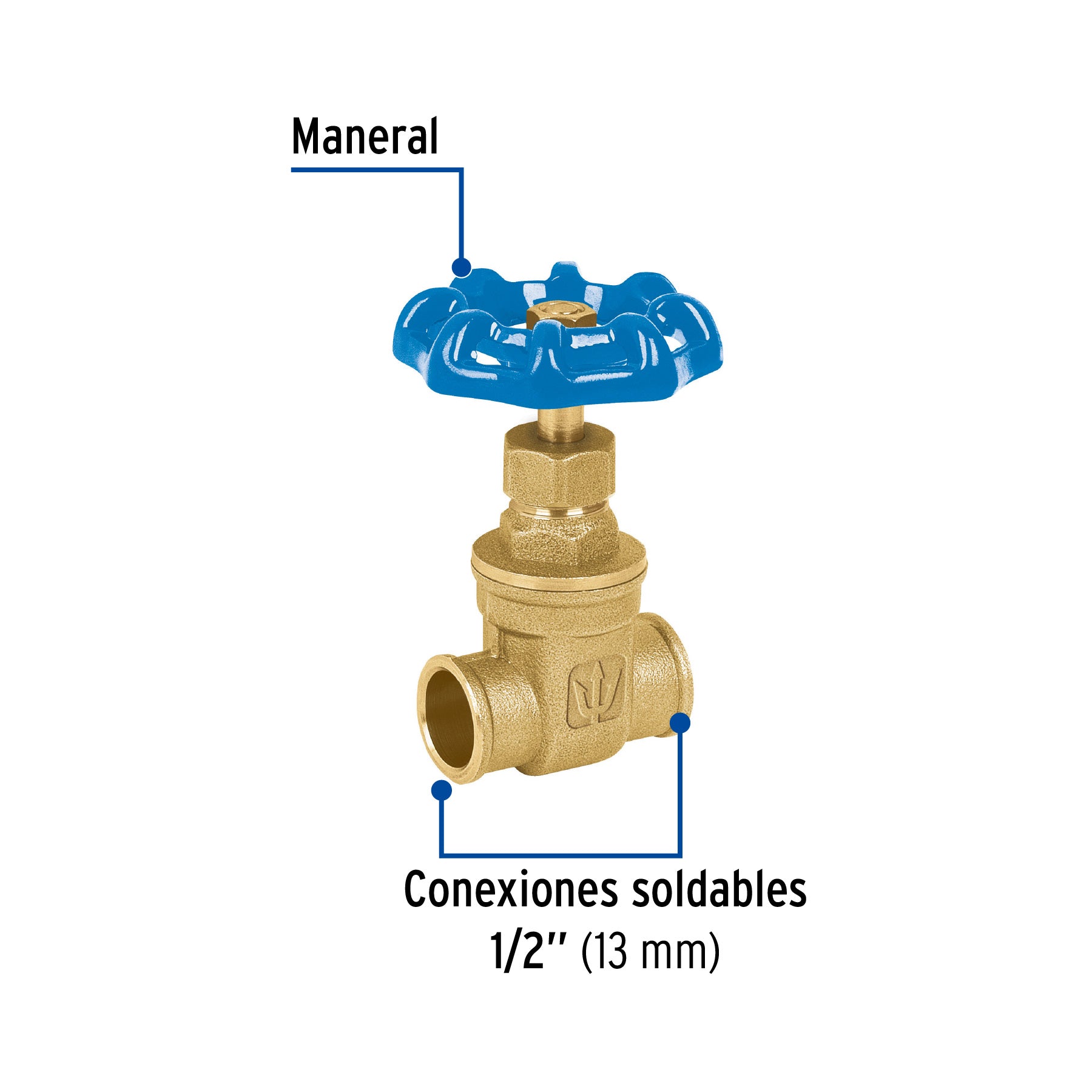 Valvula Compuerta WOG 150 PSI Foset Soldable 1/2" (13 mm)