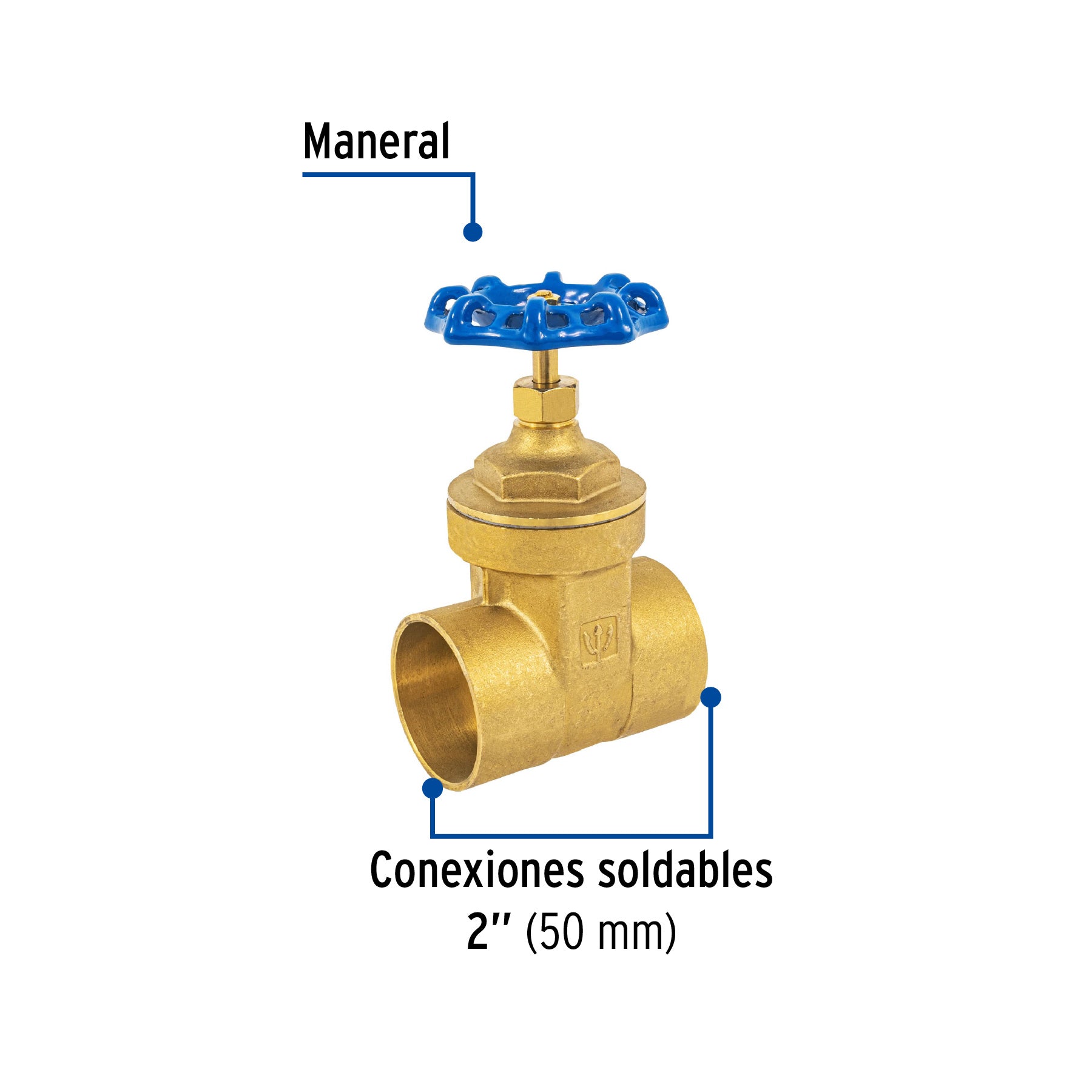 Valvula Compuerta WOG 150 PSI Foset Soldable 2" (50 mm)