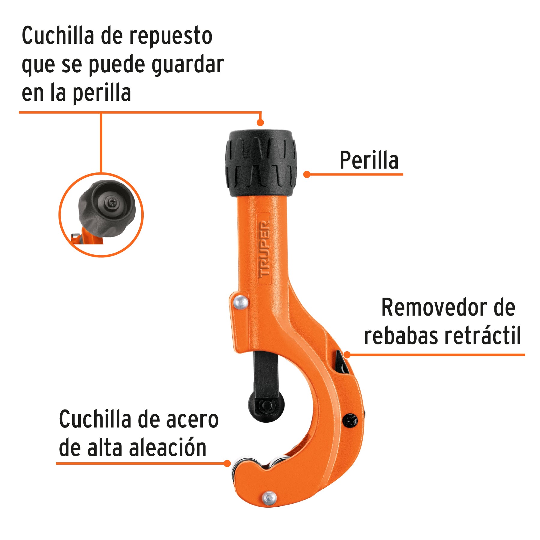 Cortador de Tubo 5/32" - 2" Profesional Truper