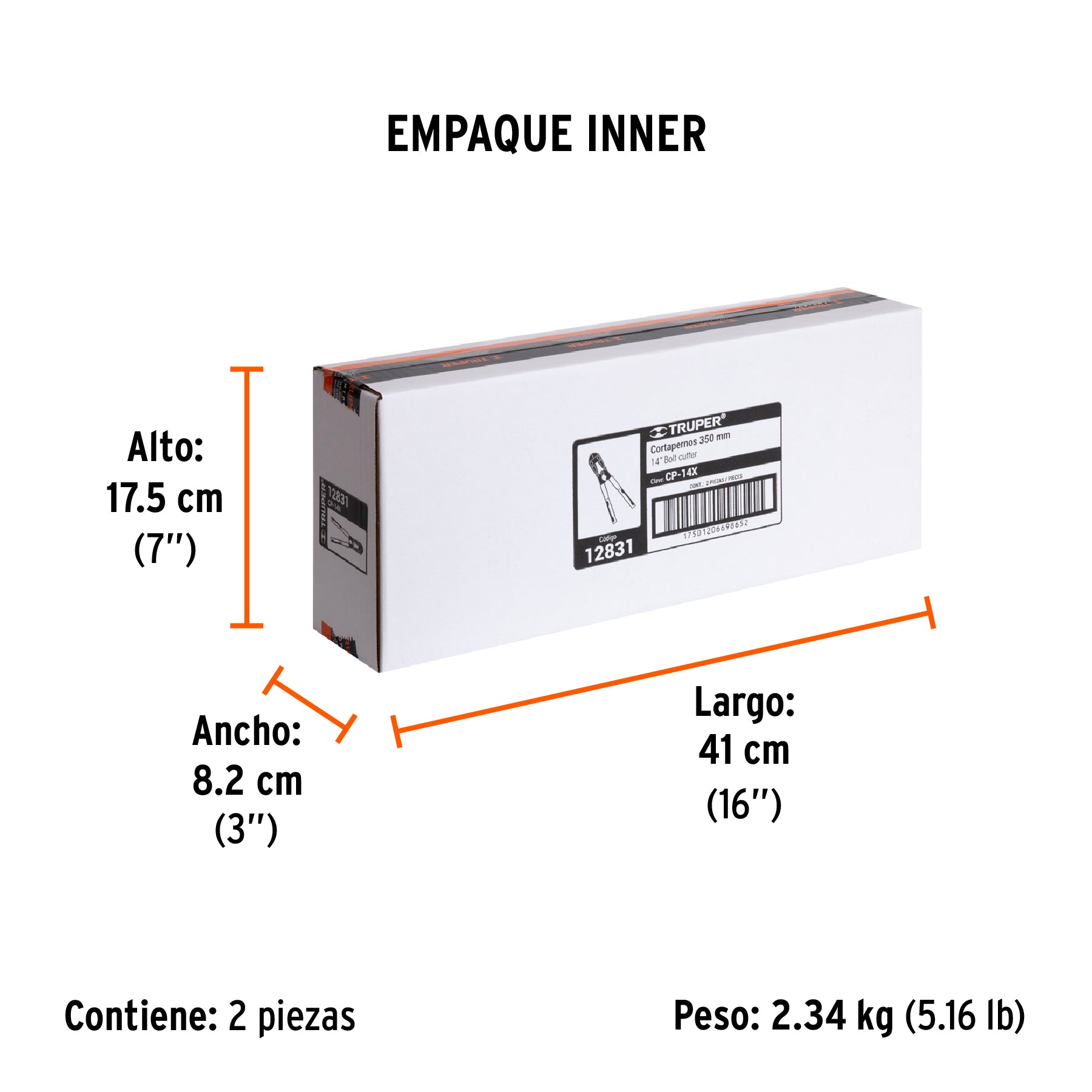 Cortapernos Profesional Truper 14" (35 cm)