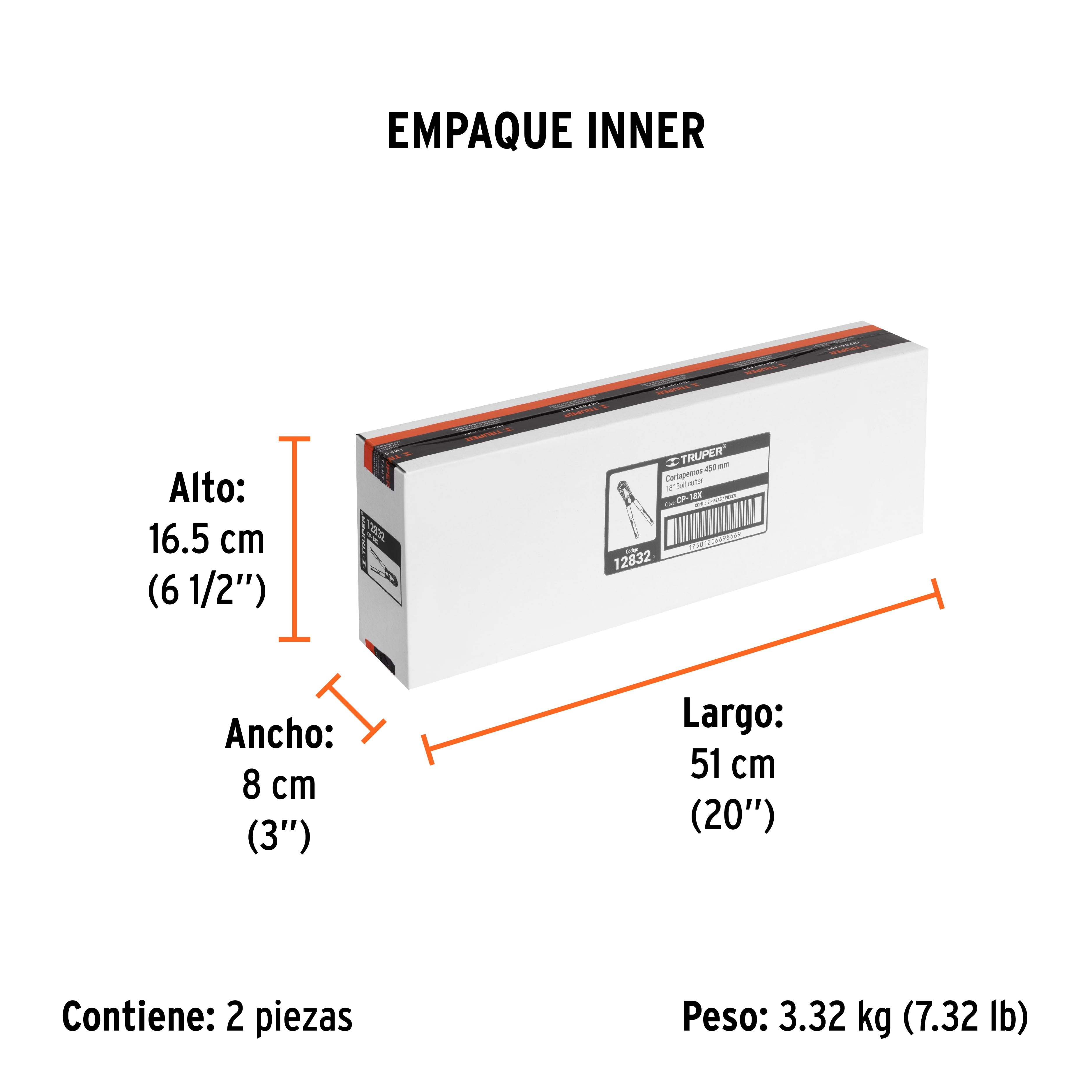 Cortapernos Profesional Truper 18" (45 cm)