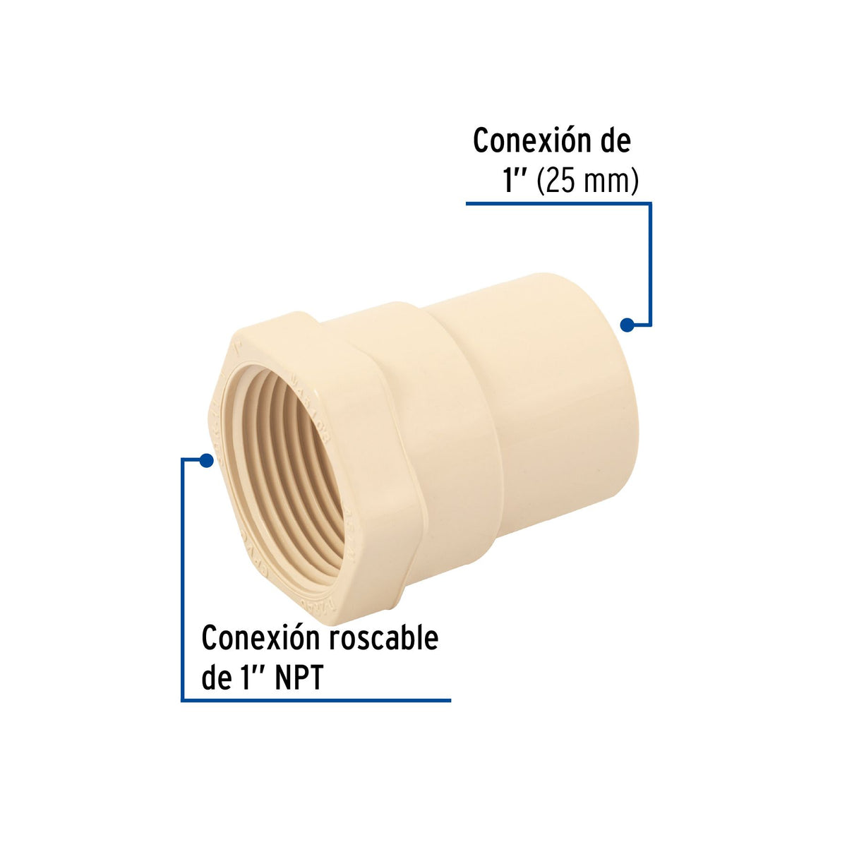 Conector Interior CPVC FOSET 1"