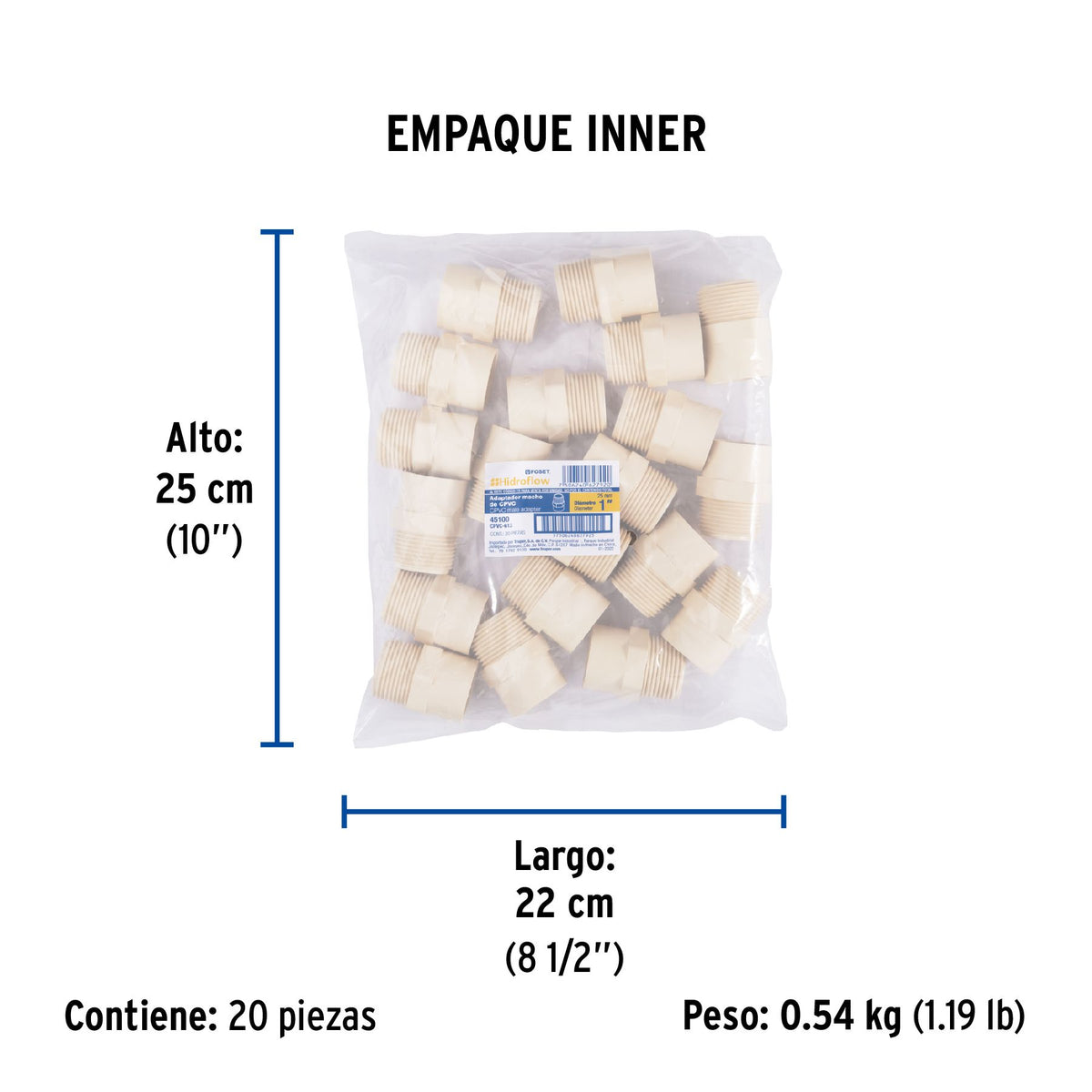 Conector Exterior CPVC FOSET 1"