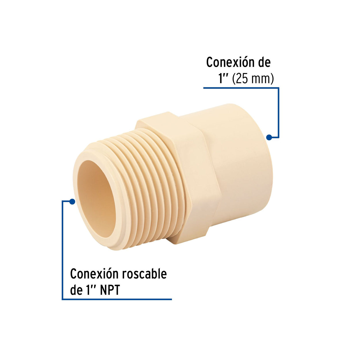 Conector Exterior CPVC FOSET 1"