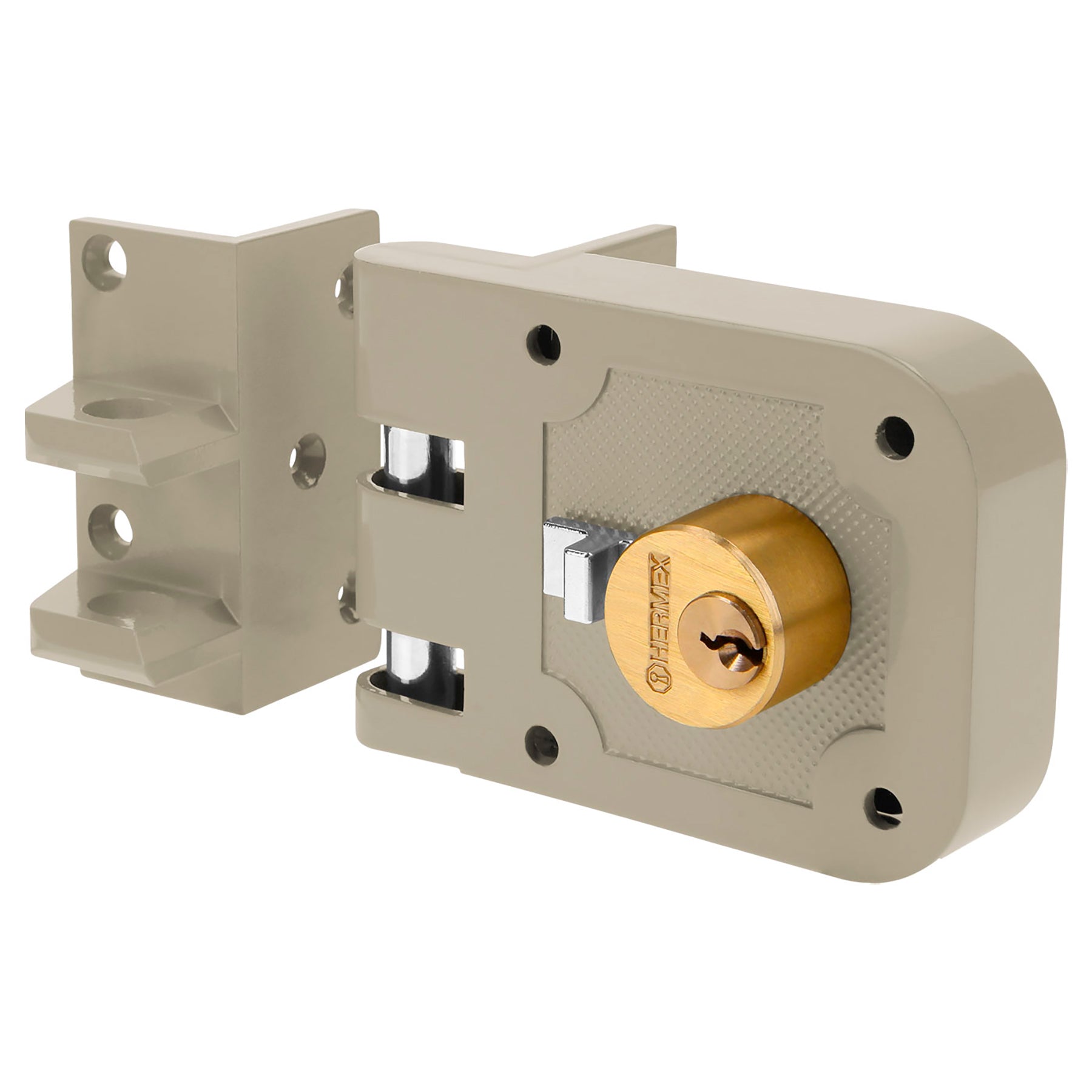 Cerradura de Sobreponer Puerta Corrediza Clasica Izquierda Hermex