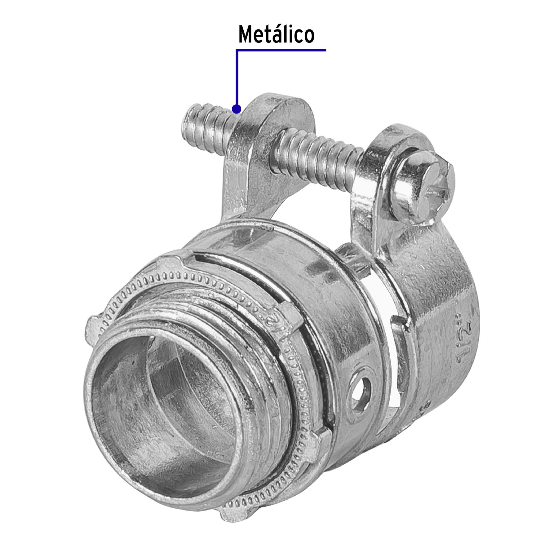 Conector Recto Flexible 1/2" (13 mm) Volteck