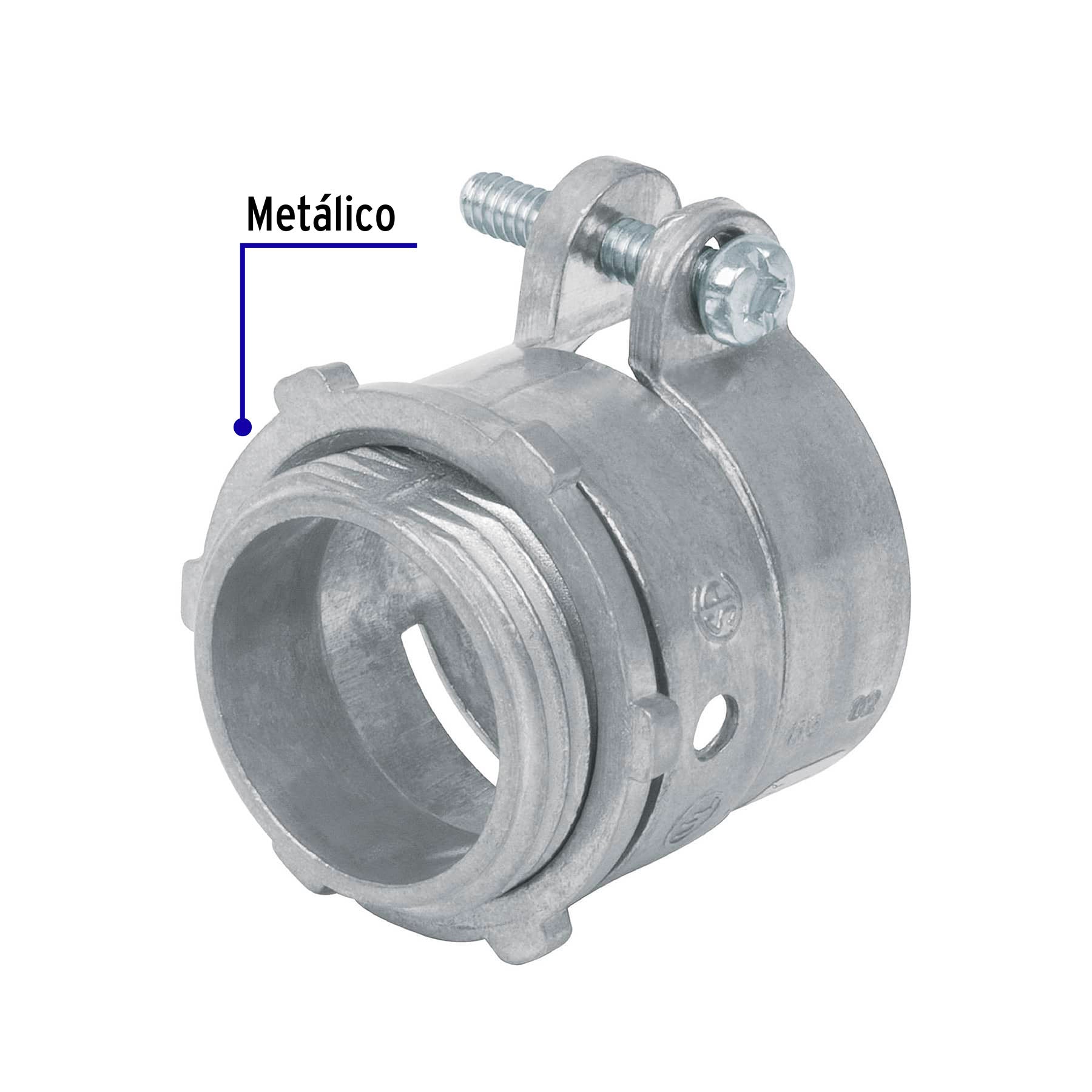 Conector Recto Flexible 1" (25 mm) Volteck