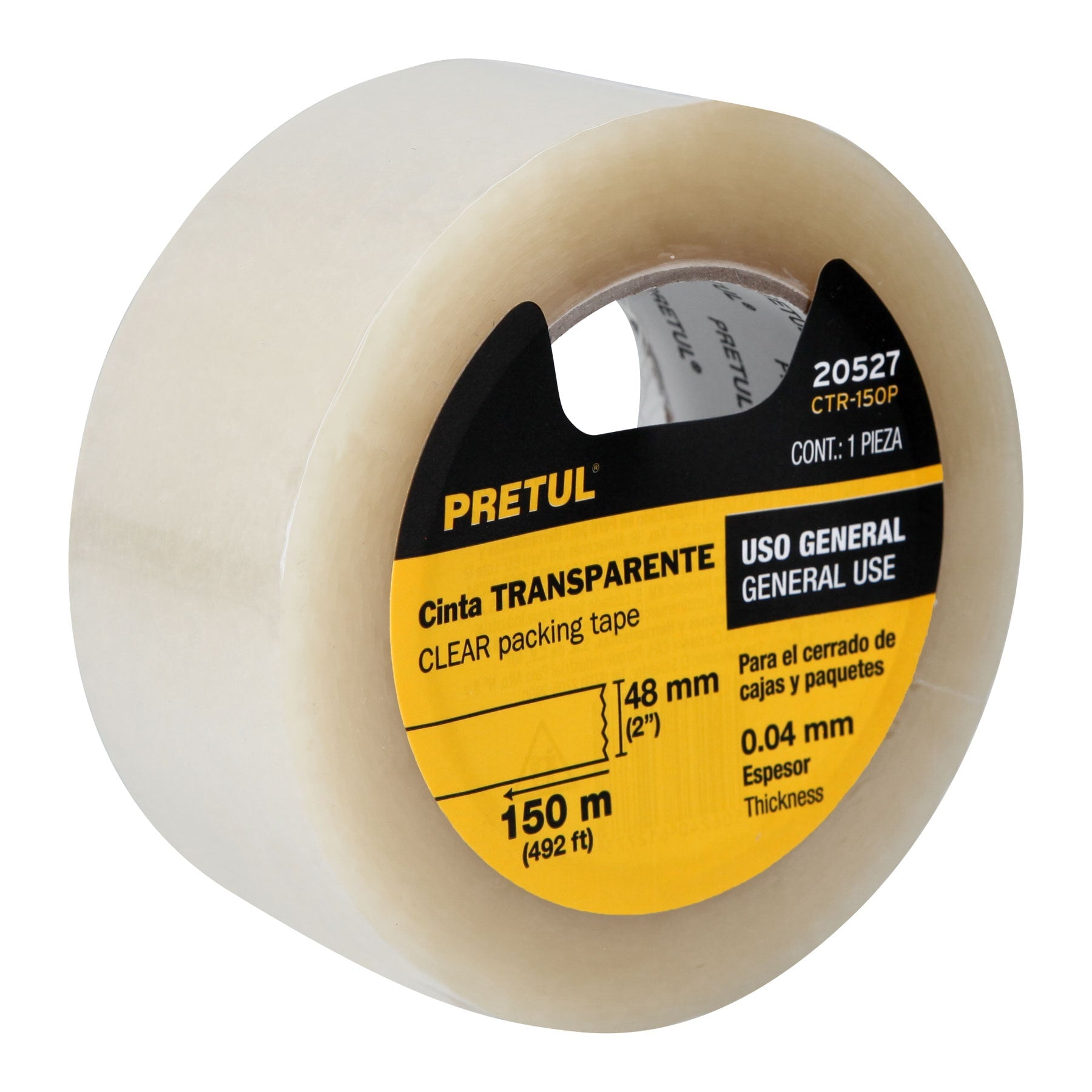 Cinta de Empaque Transparente 48 mm X 150 mts Pretul