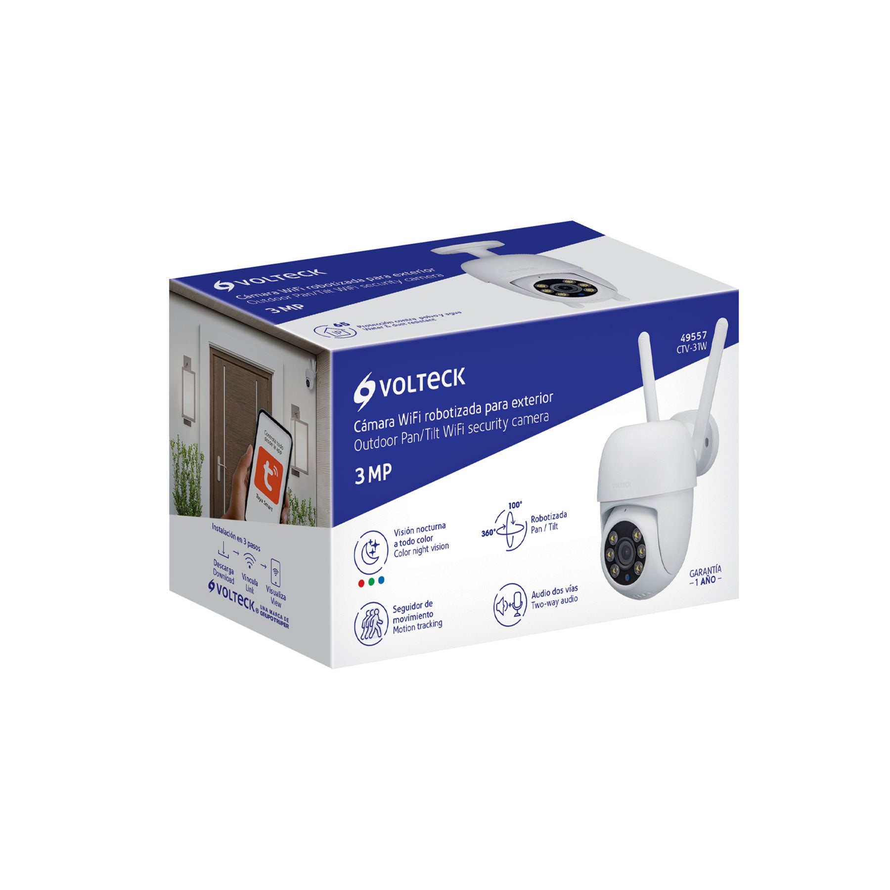 Camara WiFi Robotizada Tipo Domo 3MP Volteck