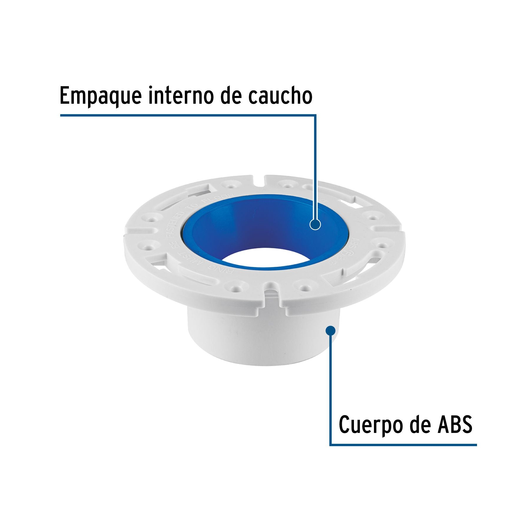 Brida con Cuello Rigido Manga Corta para Tubo de 4" Foset