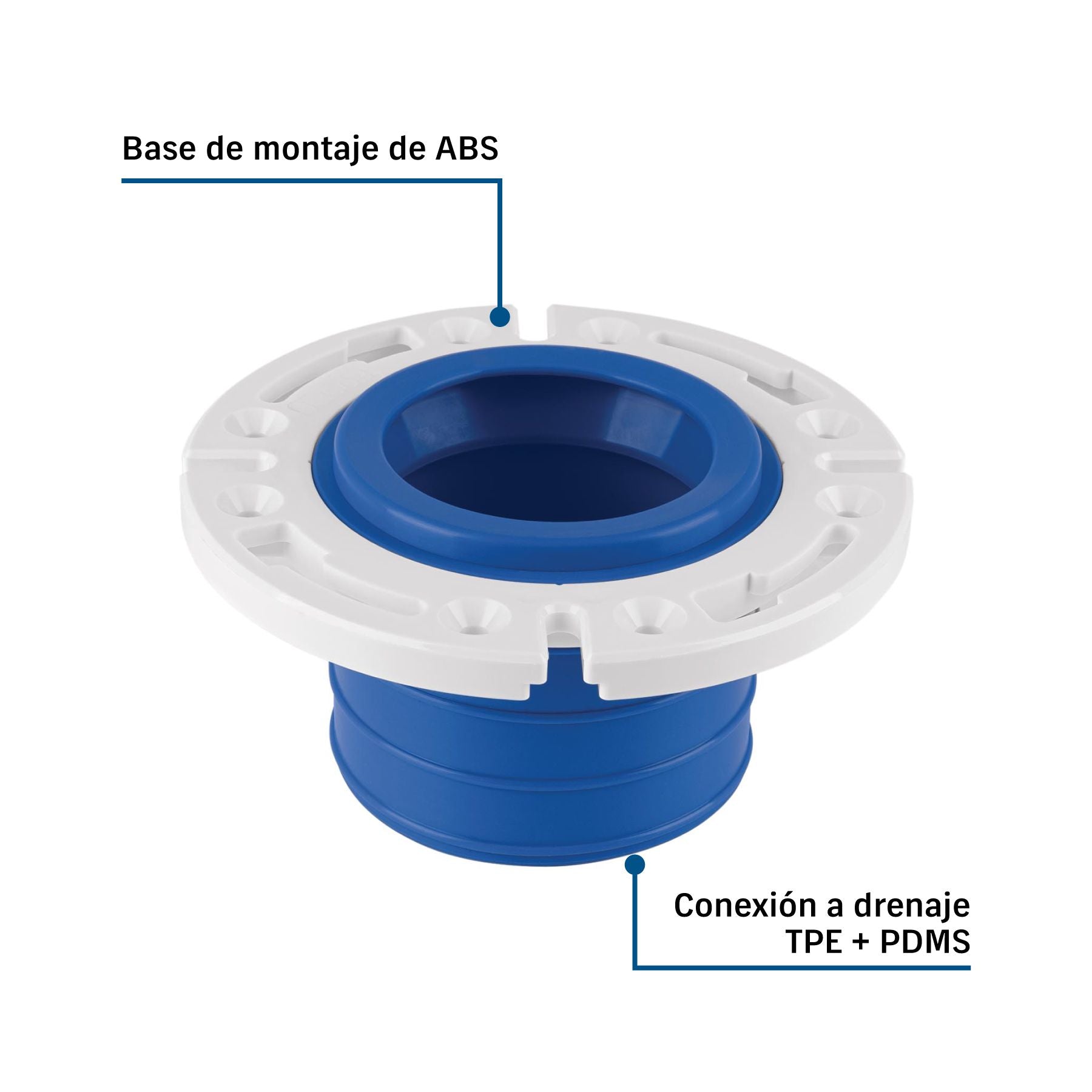 Brida con Cuello Flexible Manga Corta para Tubo de 4" Foset