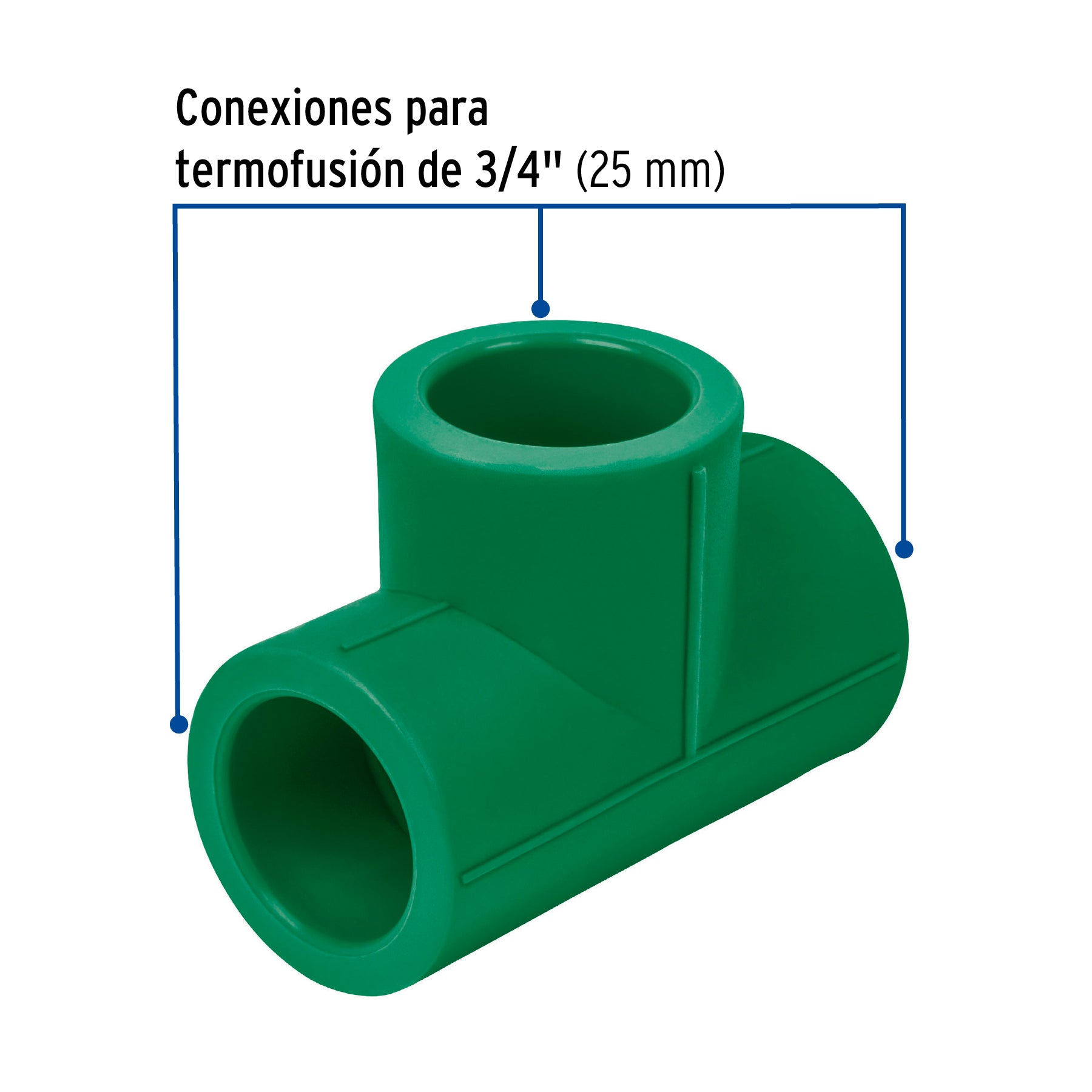 Tee PPR 3/4" (25 mm) Termoflow