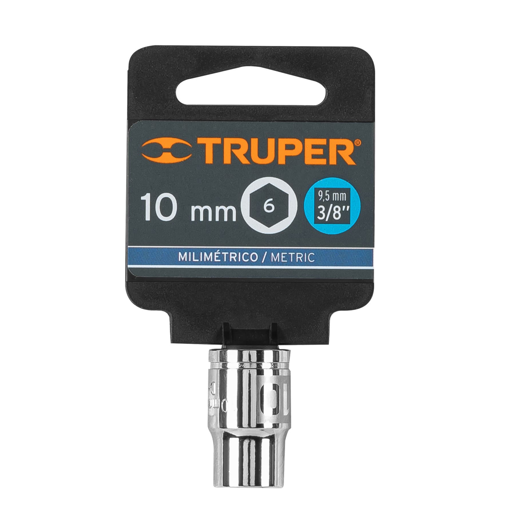 Dado Cuadro 3/8" de 6 Puntas Truper 10 mm