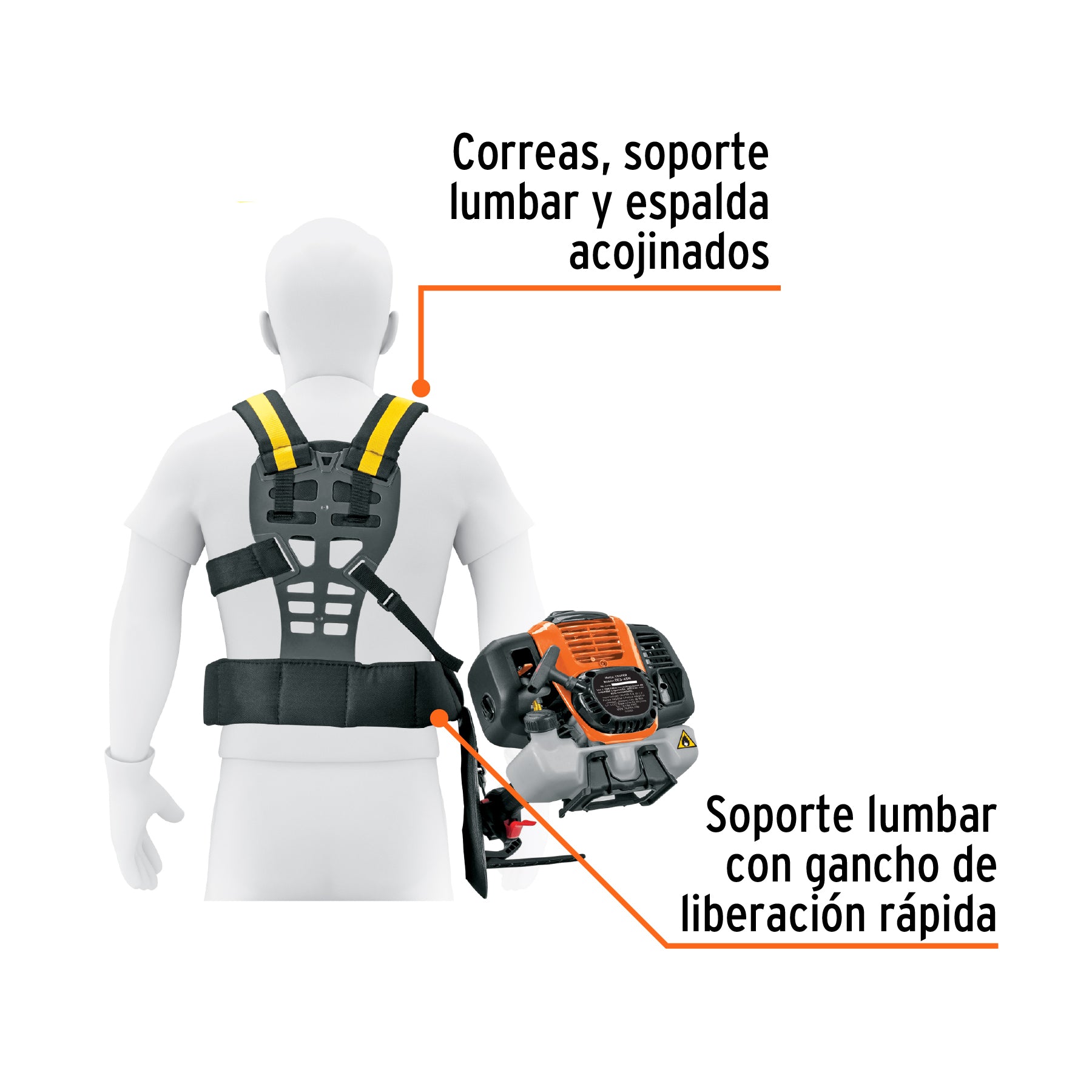 Desbrozadora a Gasolina 45 cc Multifuncional 4 en 1 Truper