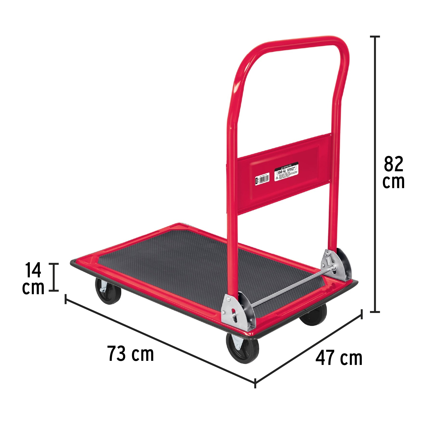Carro de Carga Plegable Tipo Plataforma 150 Kilos Pretul