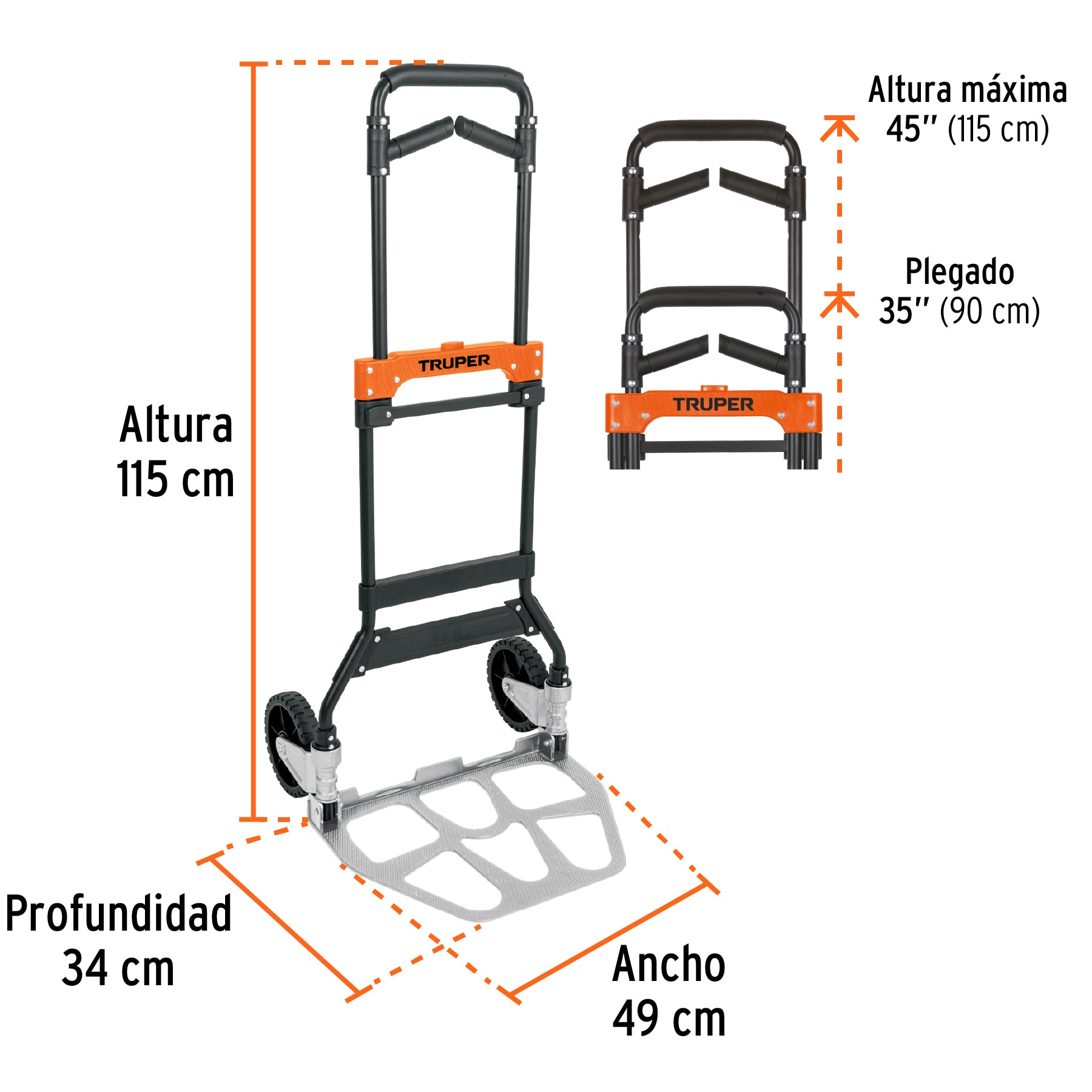Diablo Plegable de Aluminio 170 Kilos Truper