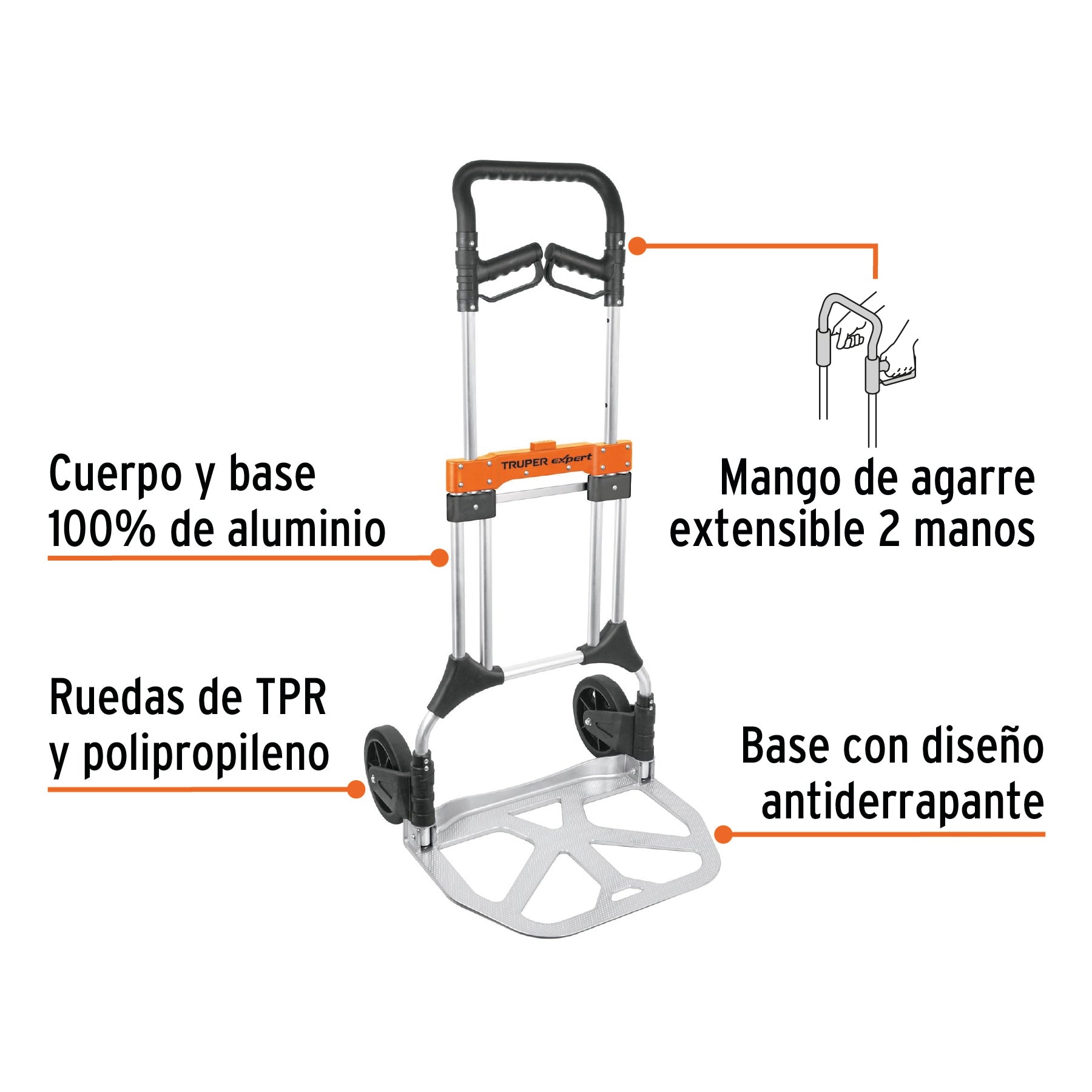 Diablo Plegable de Aluminio 200 Kilos Truper Expert