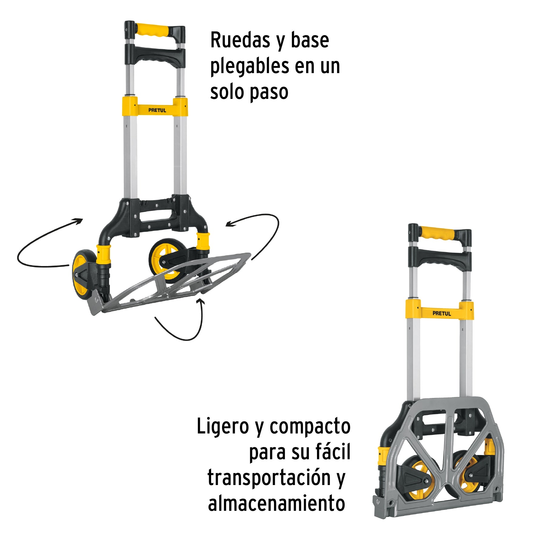 Diablo Plegable de Acero 60 Kilos Pretul