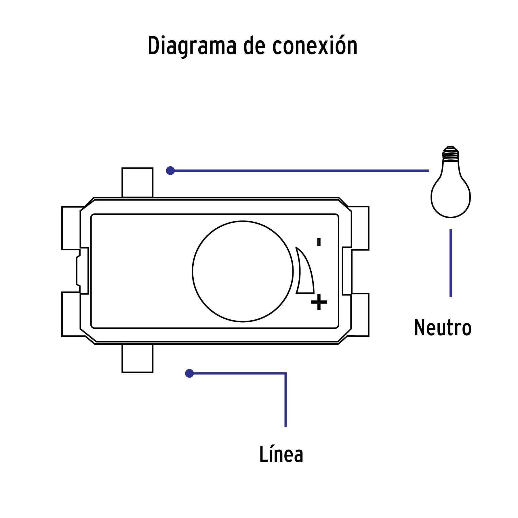 Atenuador de Luz Rotativo Blanco Oslo Volteck