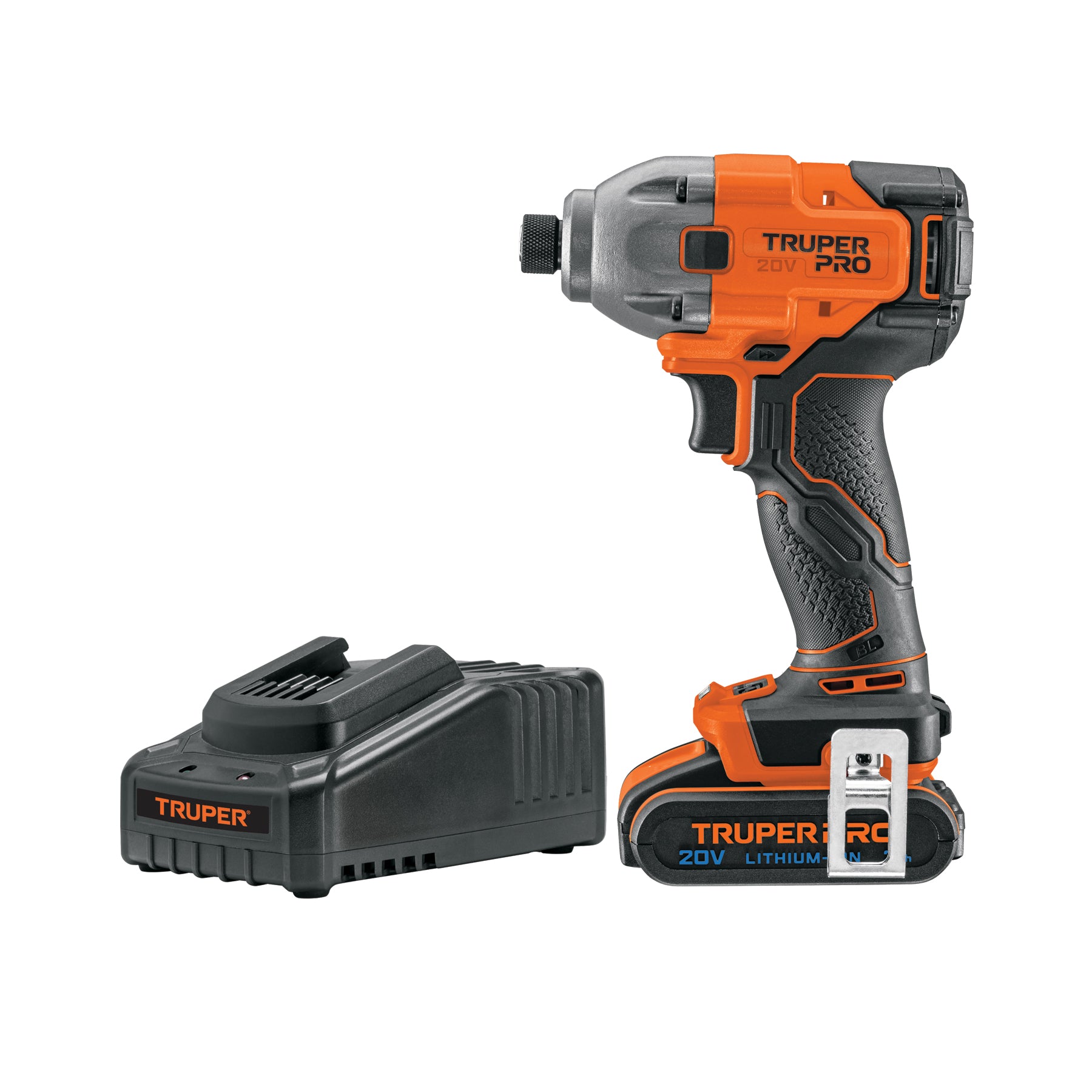 Destornillador de Impacto 1/4" Inalambrico 20 Volts 1 Bateria 1 Cargador Truper PRO