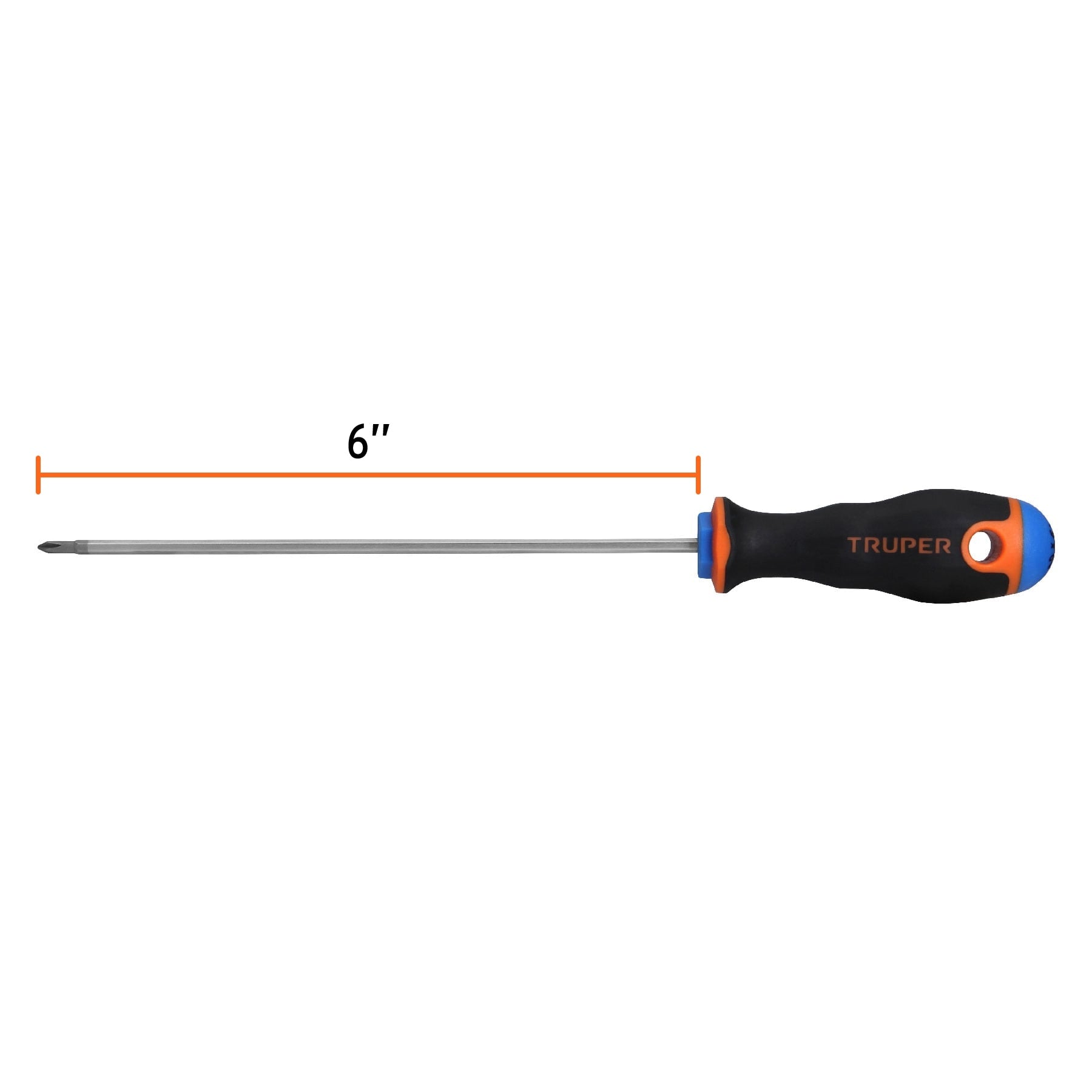 Desarmador Mango Comfort Grip Truper de Cruz 1/8" (#0) X 6"
