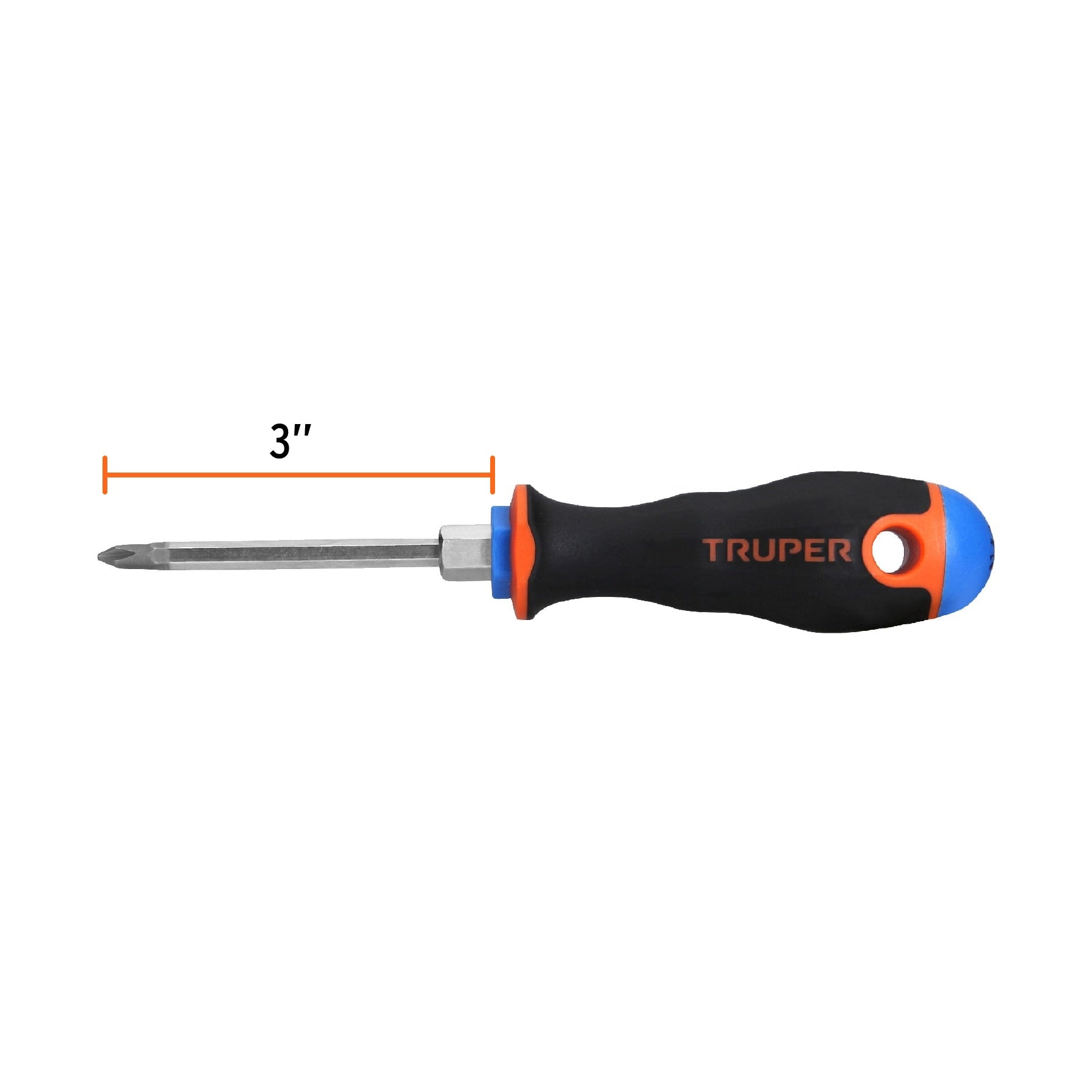 Desarmador Mango Comfort Grip Truper de Cruz 3/16" (#1) X 3"