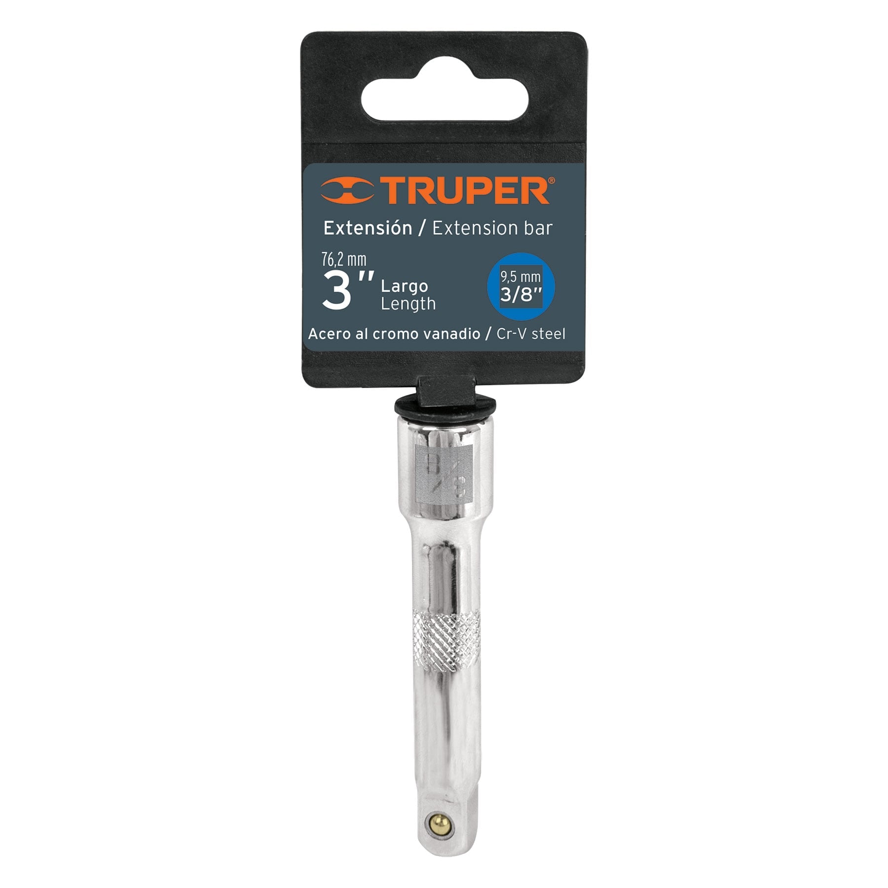 Extension para Matraca Cuadro 3/8" Truper Largo 3"