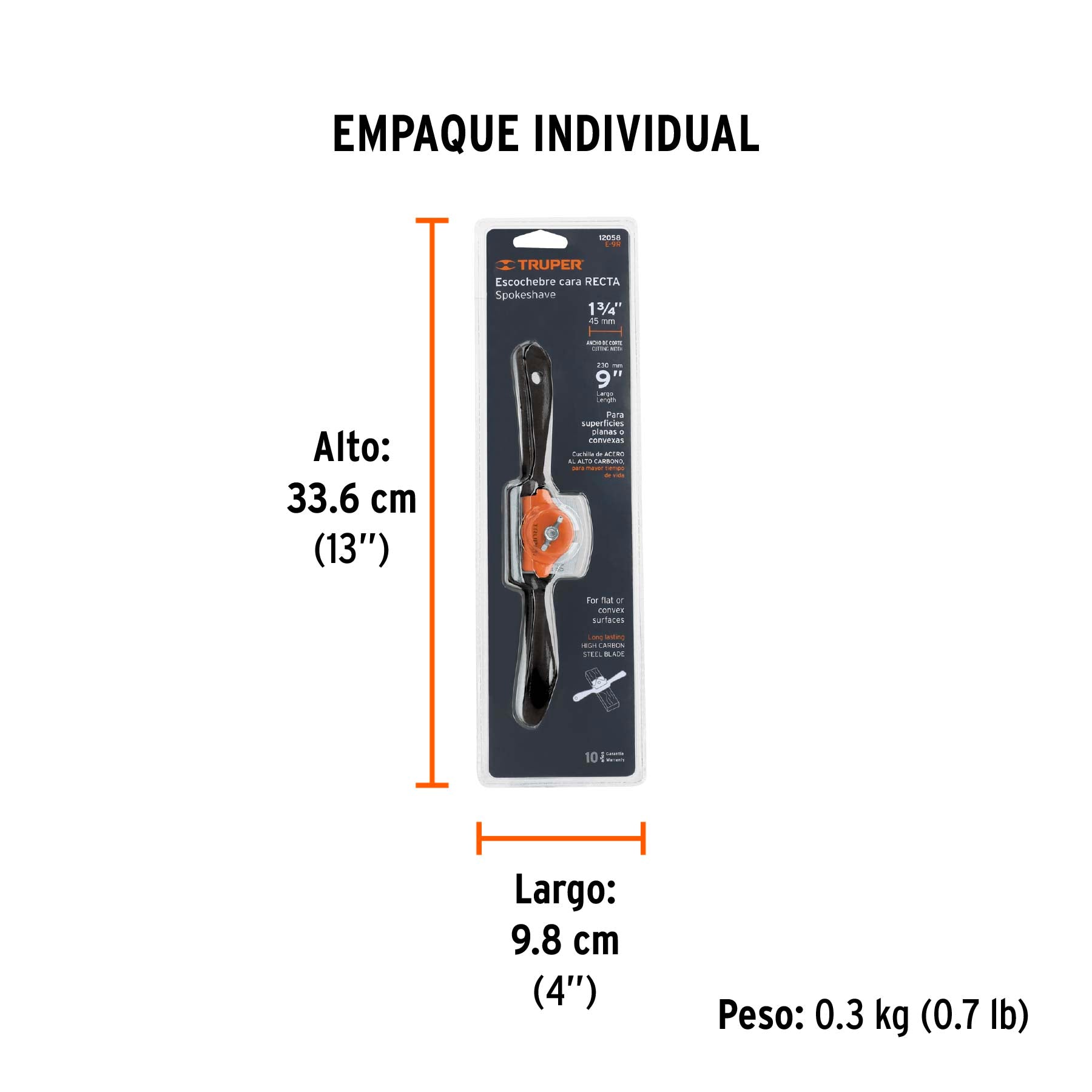 Escochebre recto 9" TRUPER