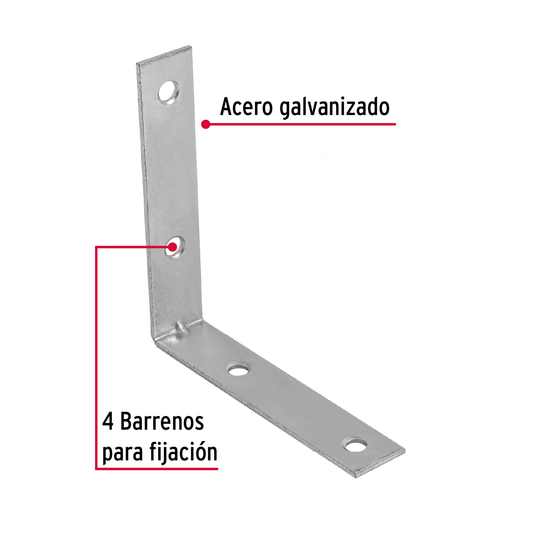 Esquinero Repicero 3"1/2 (90 mm) Fiero Bolsa con 24 Piezas