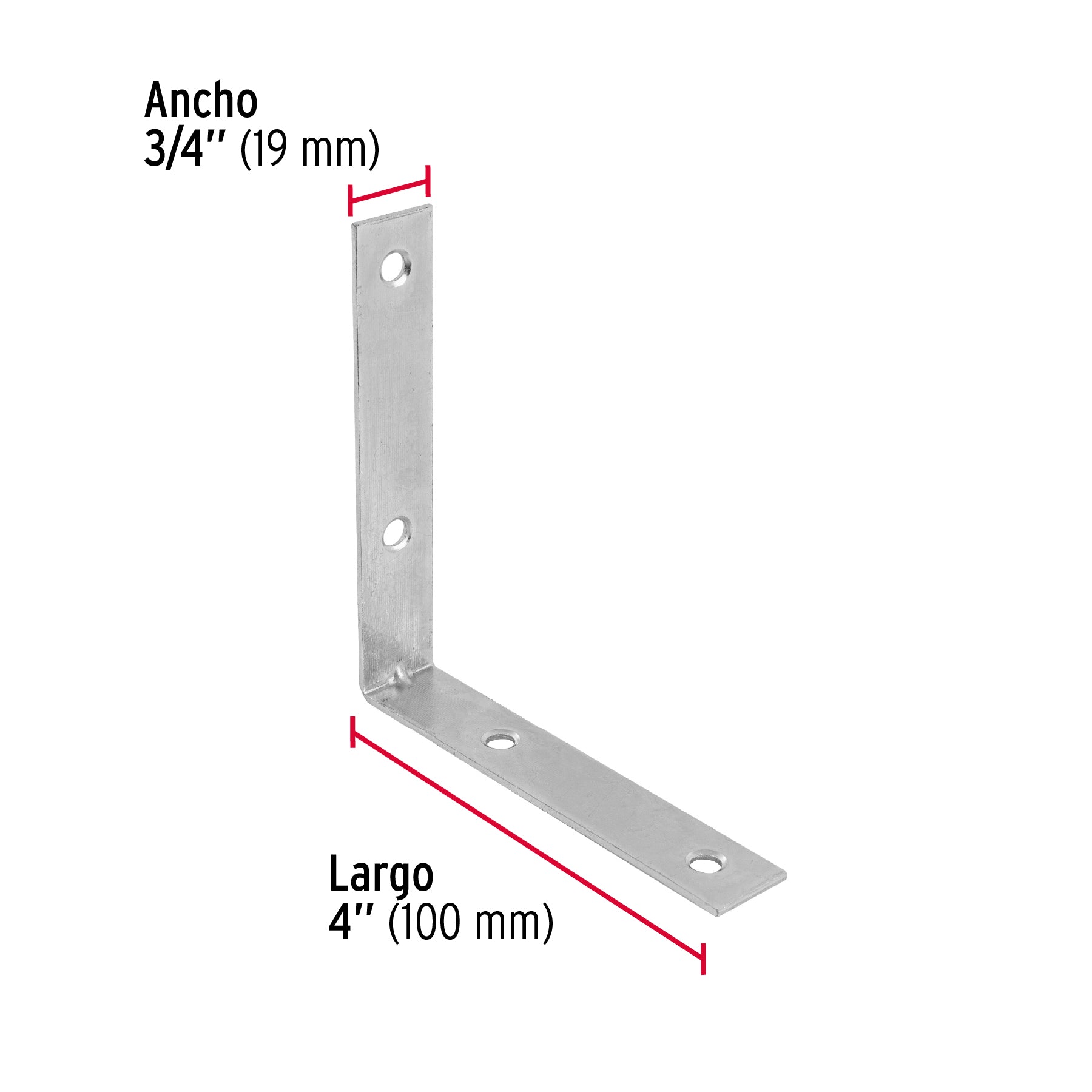 Esquinero Repicero 4" (100 mm) Fiero Bolsa con 24 Piezas