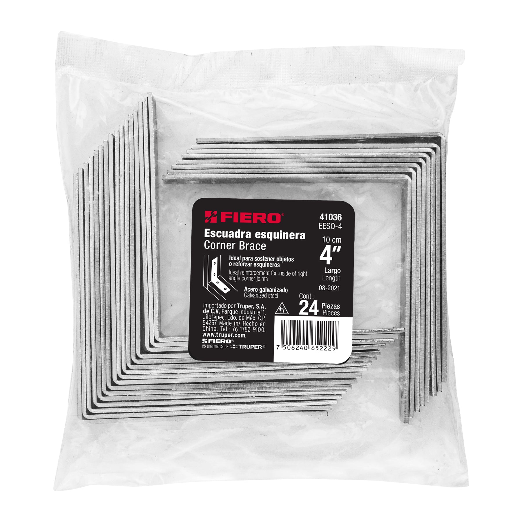 Esquinero Repicero 4" (100 mm) Fiero Bolsa con 24 Piezas