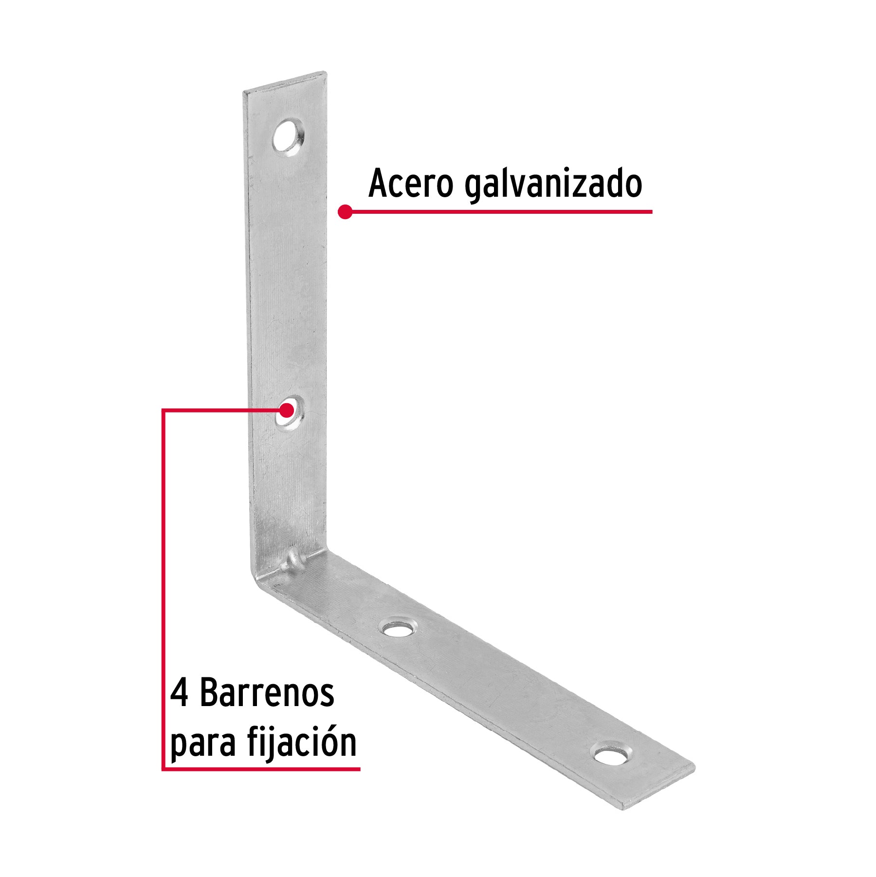 Esquinero Repicero 4" (100 mm) Fiero Bolsa con 24 Piezas
