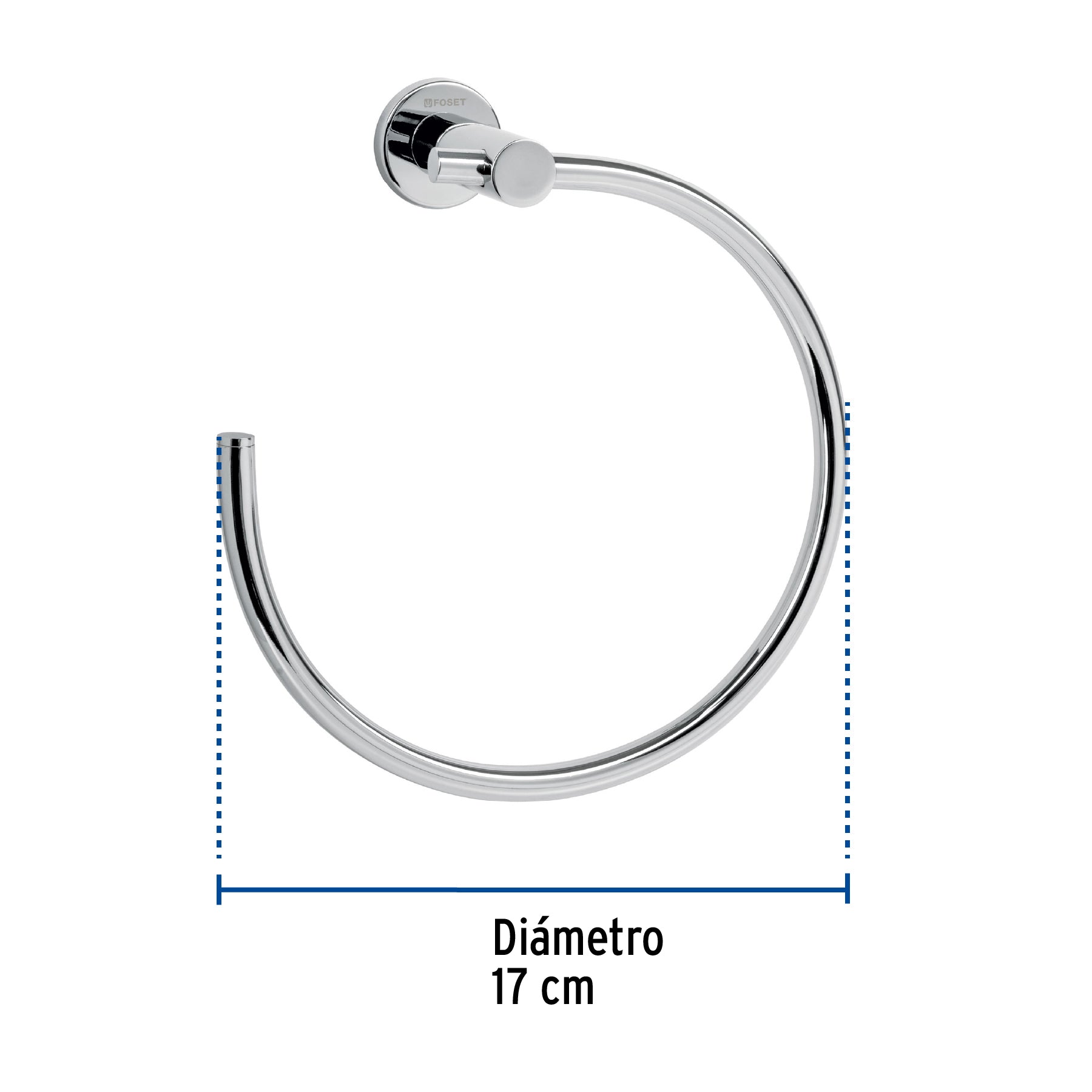 Toallero de Argolla Acabado Cromo Foset Element