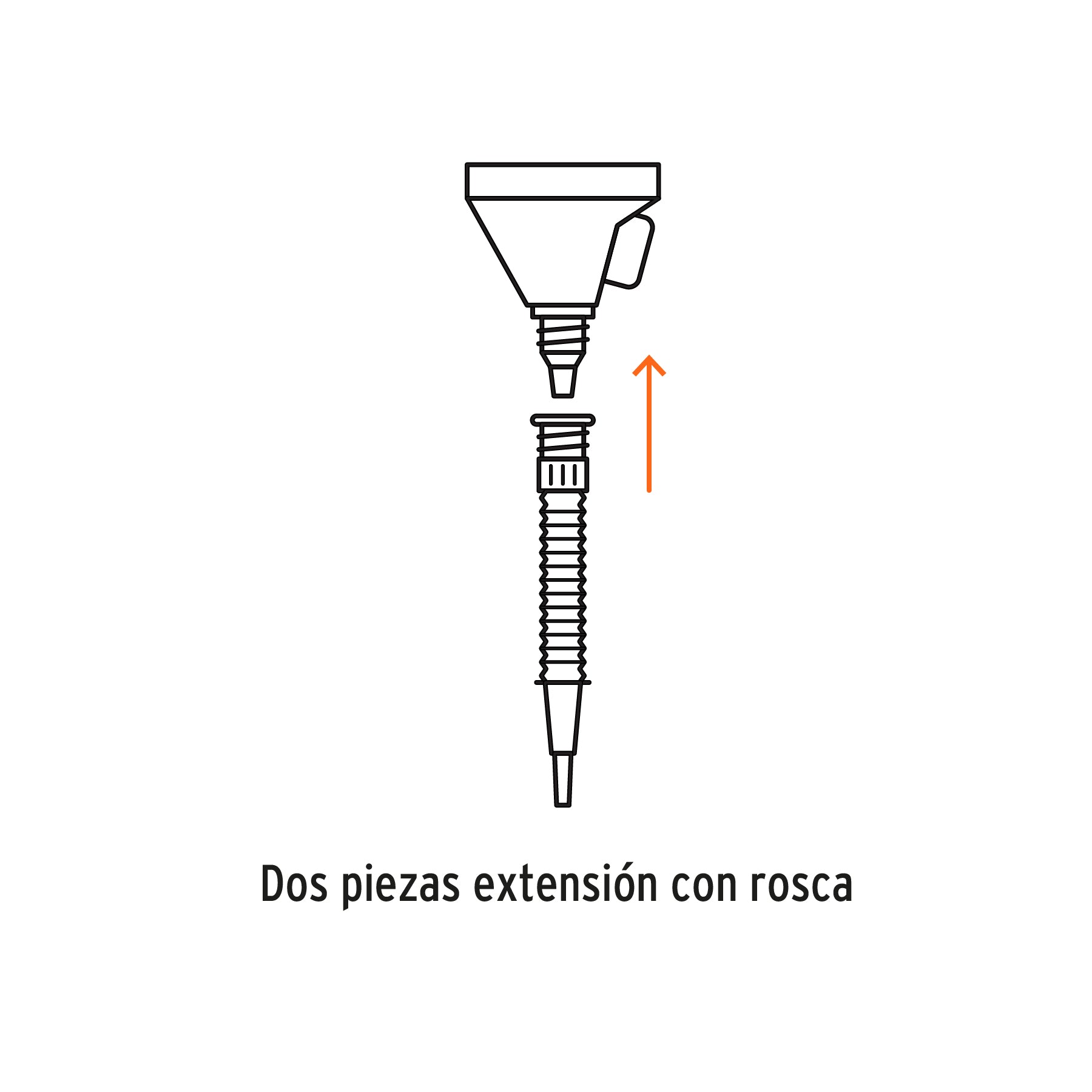 Embudo Plastico 500 ml Cuello Flexible con Filtro Truper