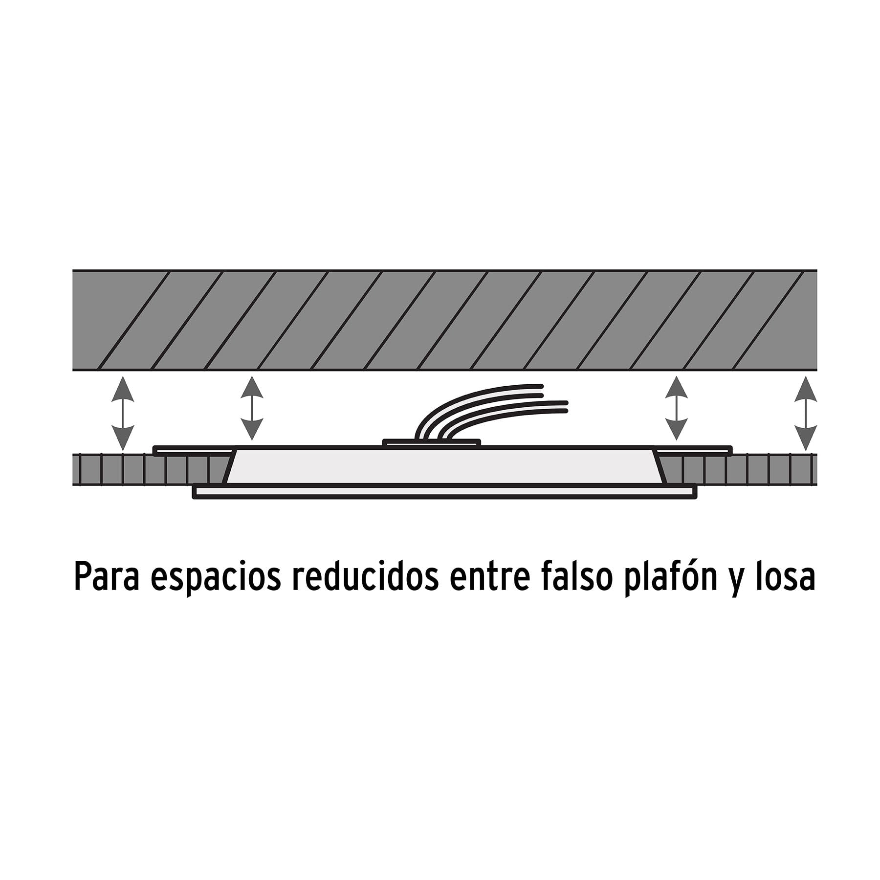 Luminario de Empotrar LED Redondo Volteck 12 Watts Luz de Dia