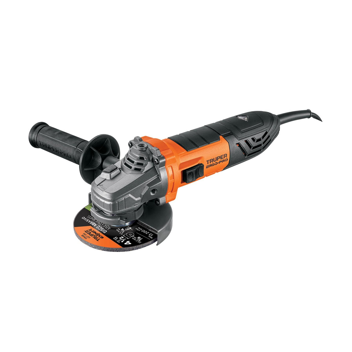 Esmeriladora Angular 4"1/2 - 850 Watts TRUPER ERGO PRO