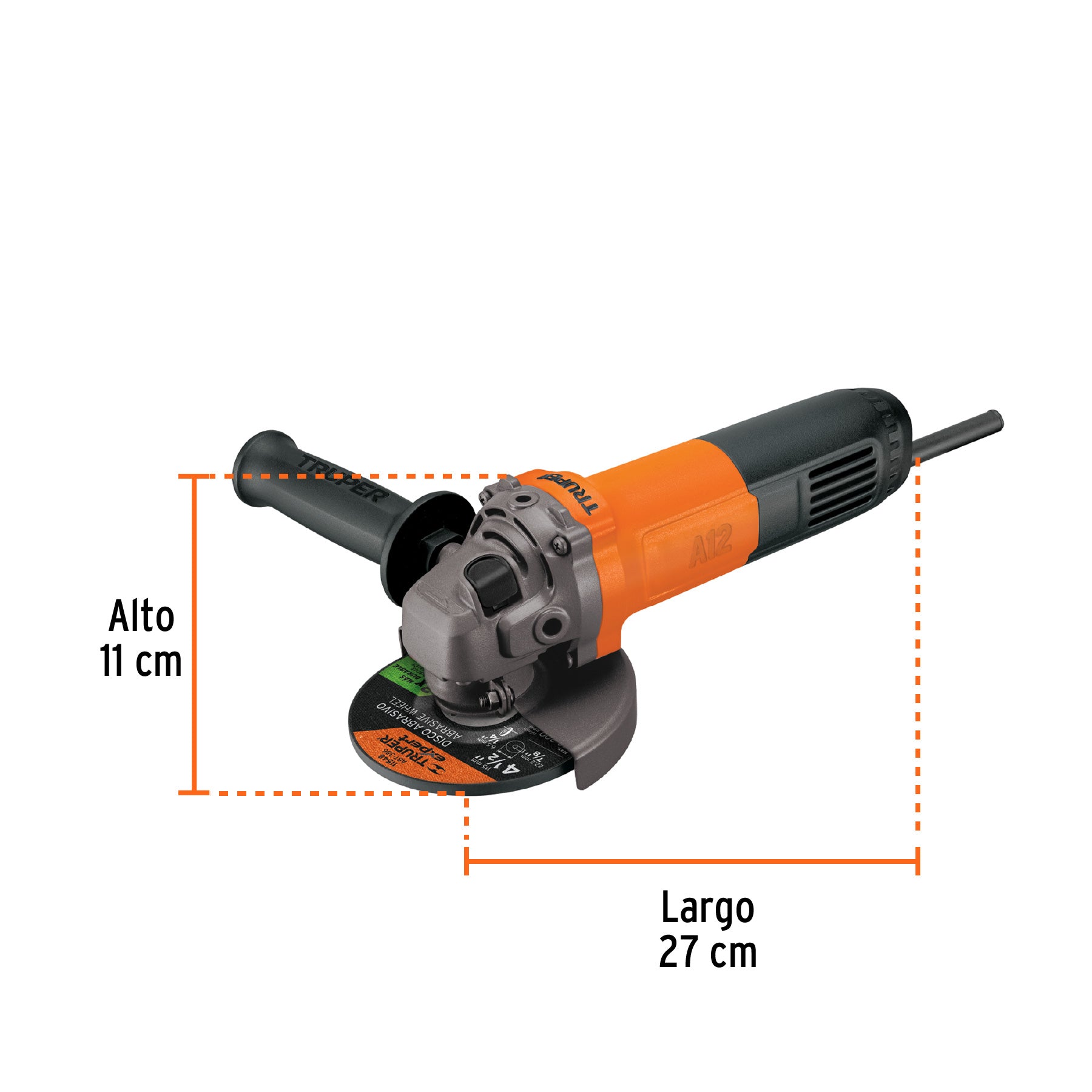 Esmeriladora Angular 4"1/2 - 700 Watts Truper PRO
