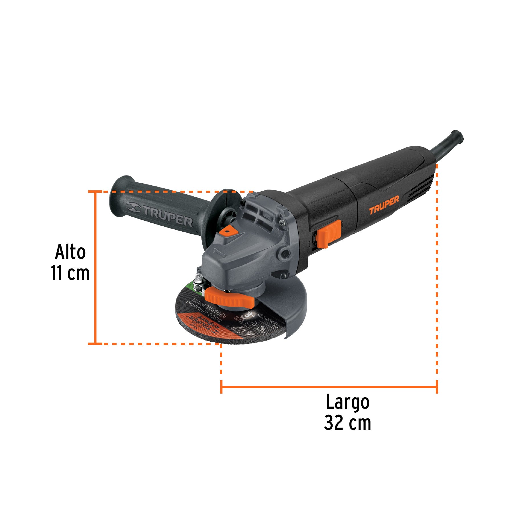 Esmeriladora Angular 4"1/2 - 850 Watts Truper Industrial