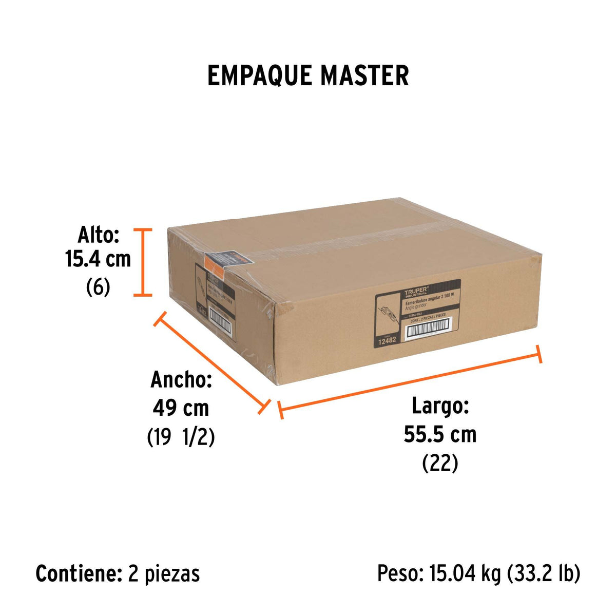 Esmeriladora Angular 9" - 2,100 Watts TRUPER INDUSTRIAL